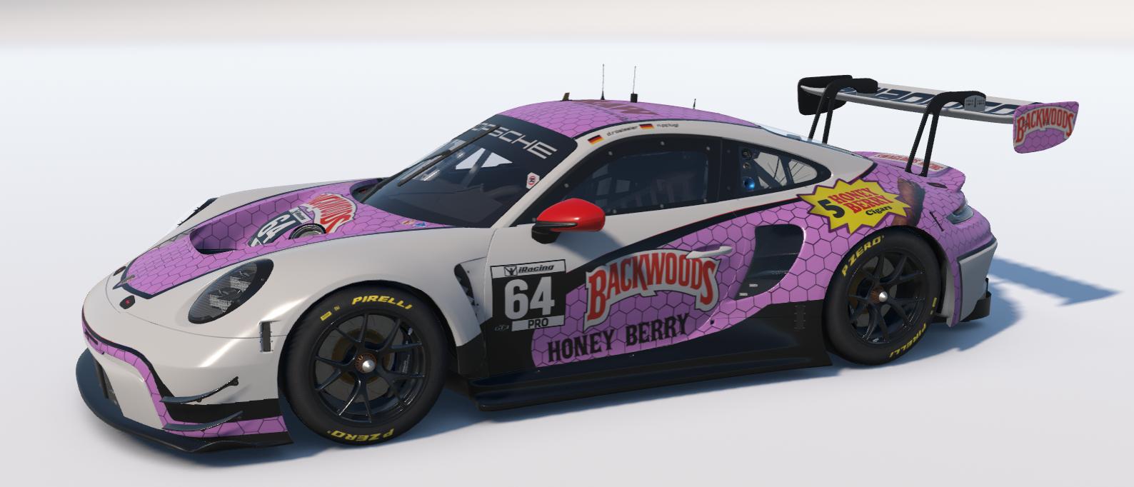 Preview of Porsche 911 GT3R 992 Backwoods Honey Berry by Nico Pfl&uuml;gl