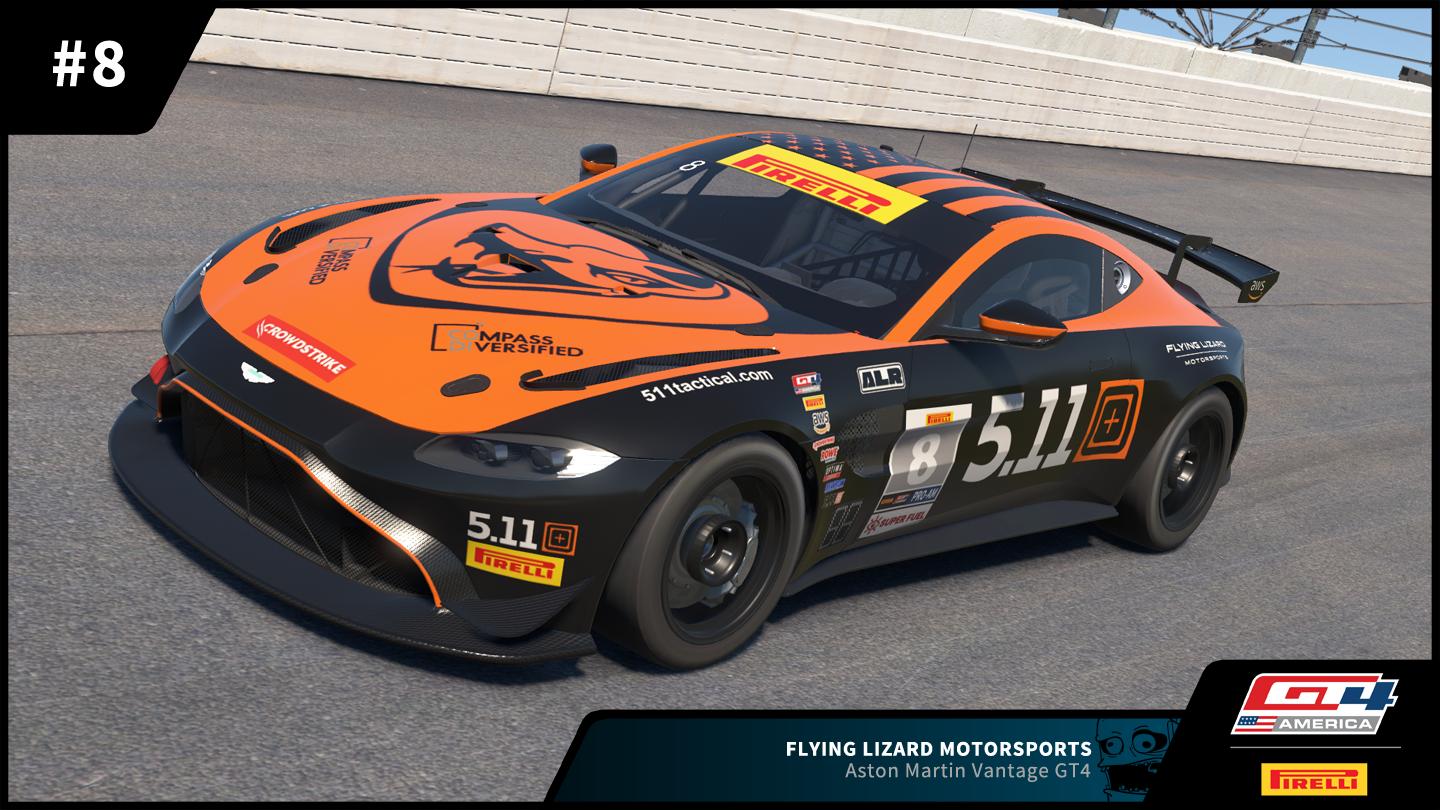 Preview of #8 Flying Lizard Motorsports Aston Martin Vantage GT4 2023 Pirelli GT4 America by Zack W Gould