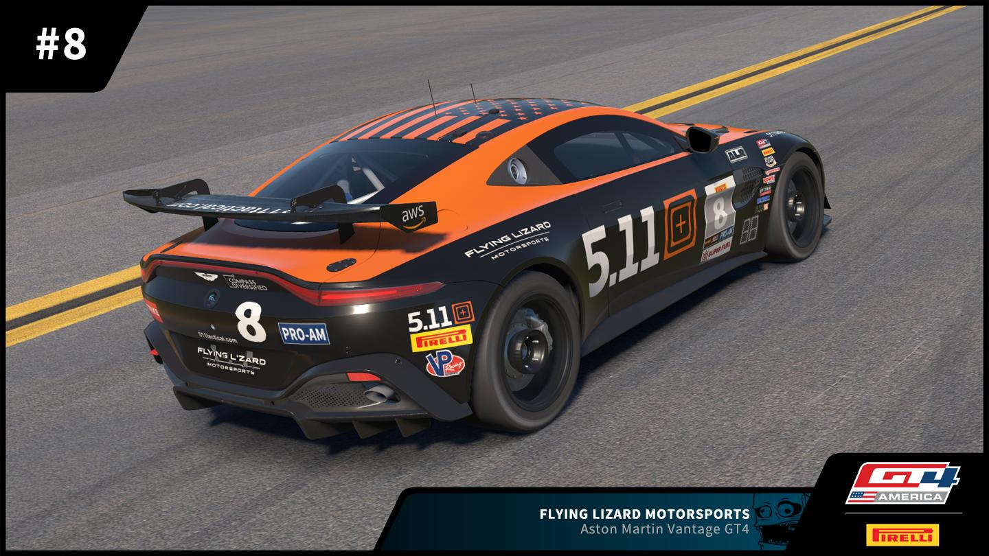 Preview of #8 Flying Lizard Motorsports Aston Martin Vantage GT4 2023 Pirelli GT4 America by Zack W Gould