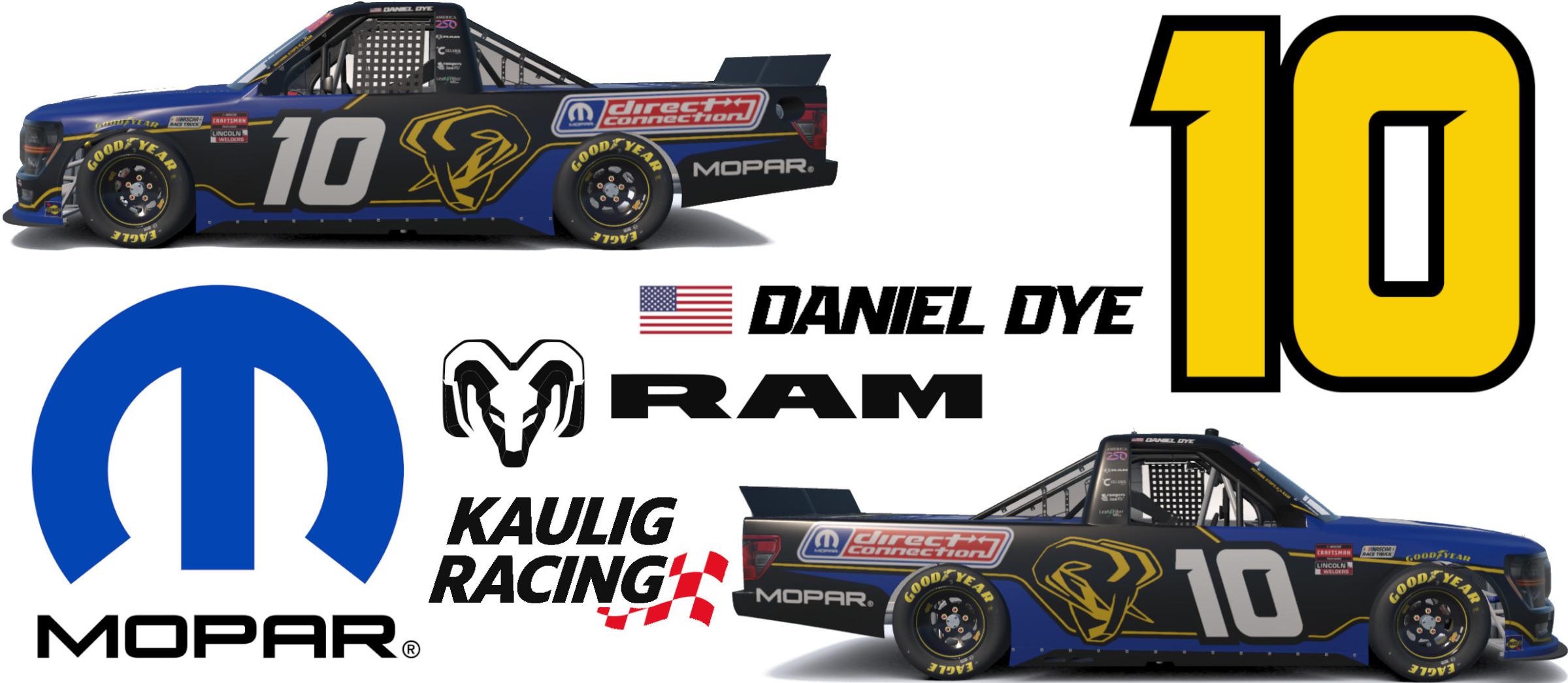 Preview of Daniel Dye 2026 Mopar (#10) by Benjamin W. Rogers