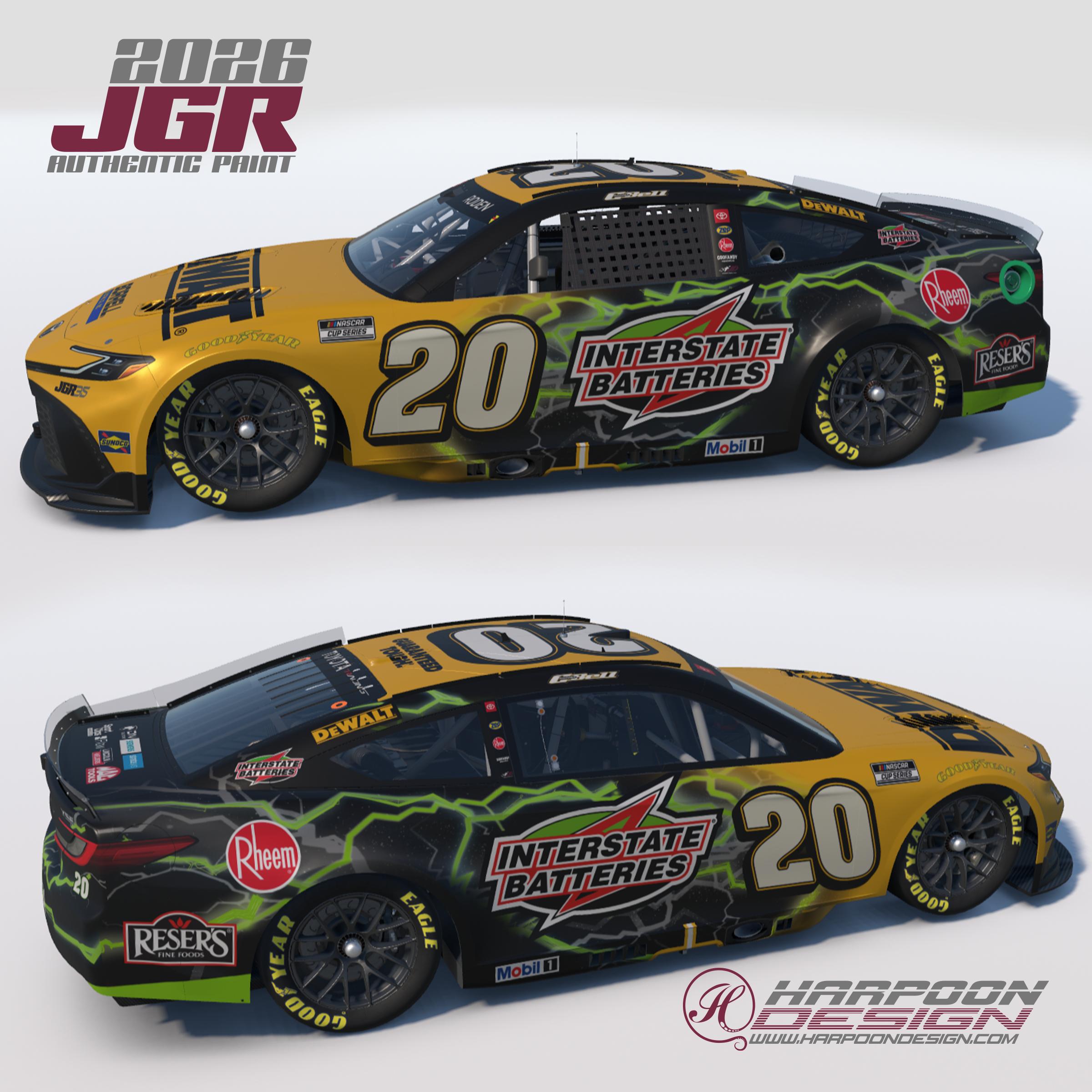 Preview of 2026 Christopher Bell Interstate Dewalt Toyota Camry by Brantley Roden