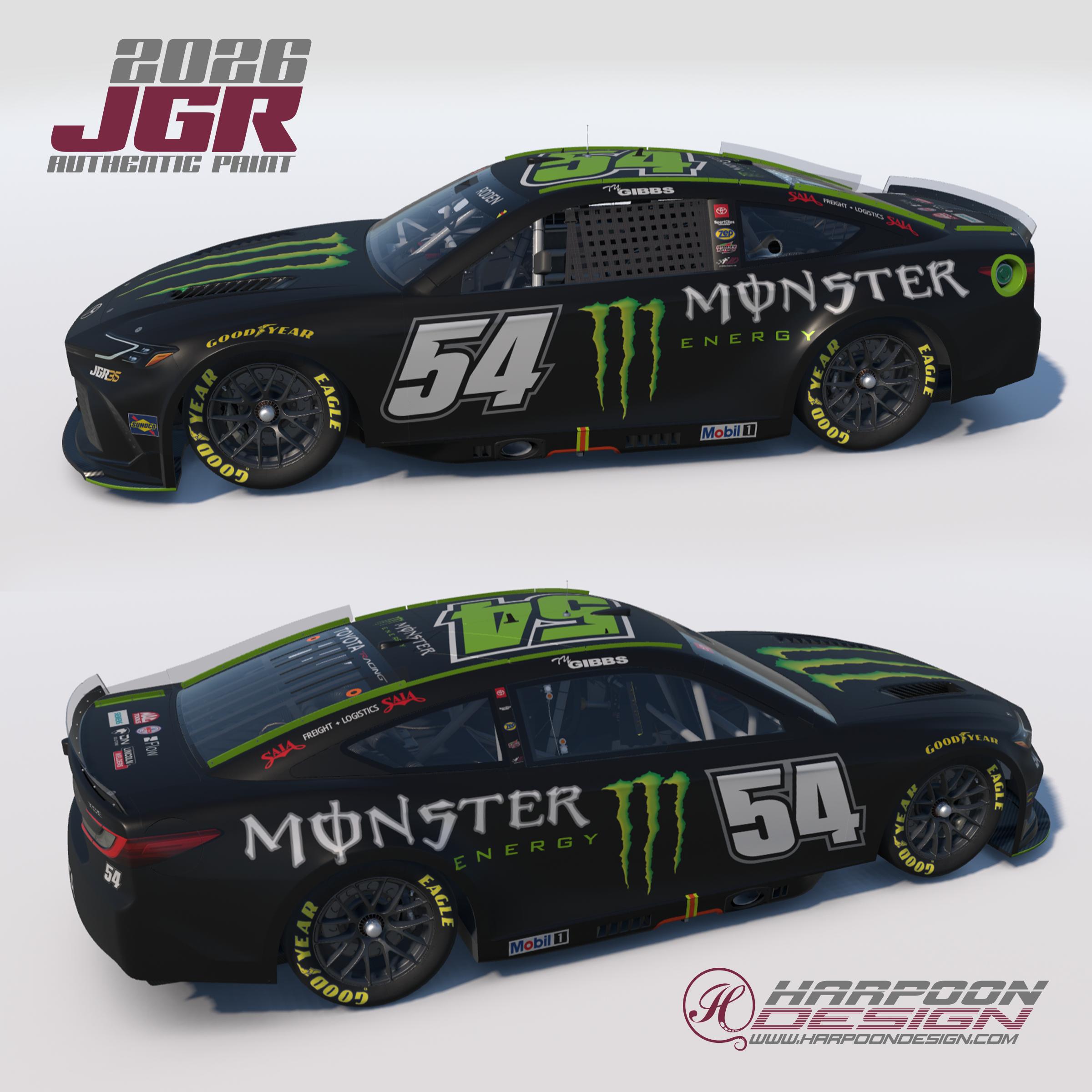 Preview of 2026 Ty Gibbs Monster Energy Toyota Camry by Brantley Roden