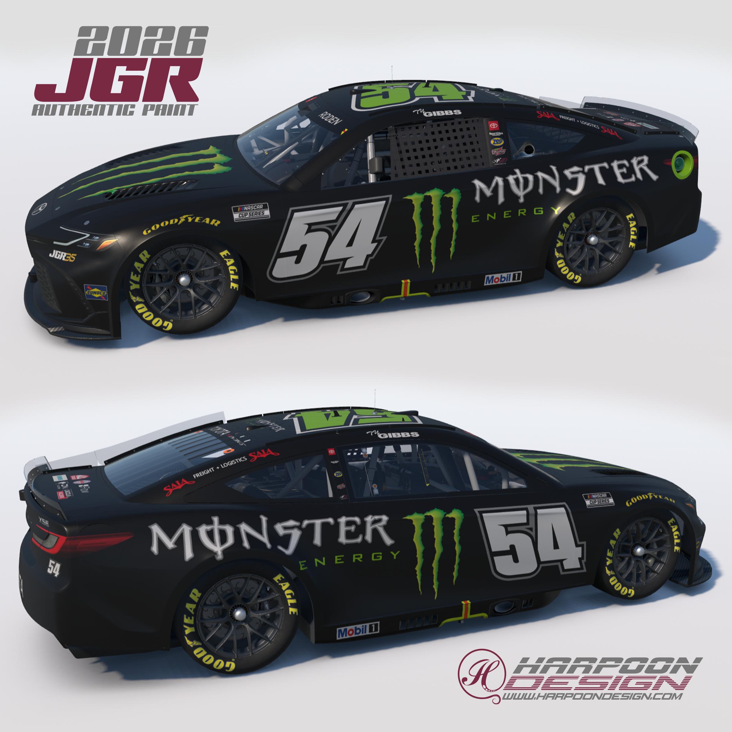 Preview of 2026 Ty Gibbs Monster Energy Toyota Camry No Num by Brantley Roden