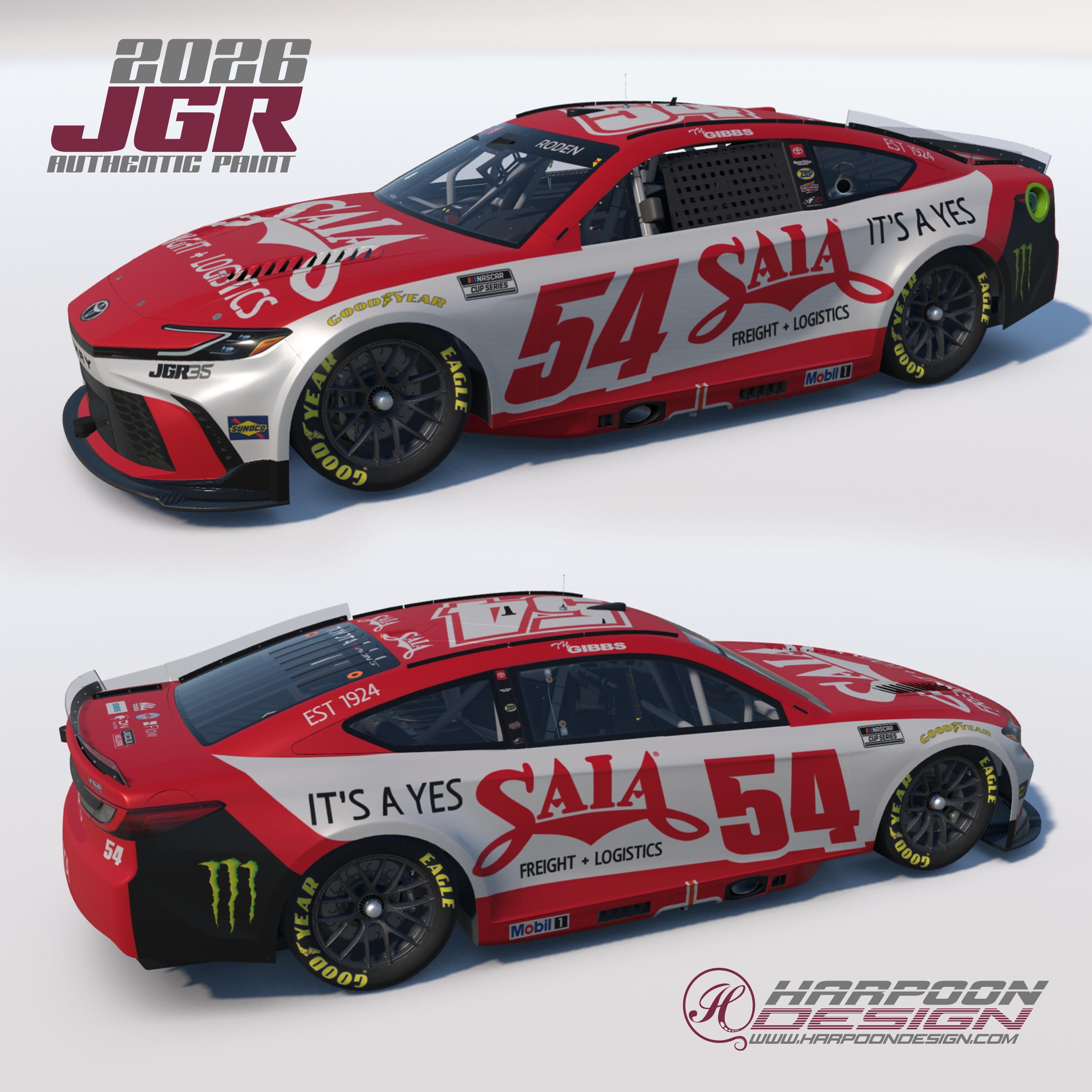 Preview of 2026 Ty Gibbs SAIA Toyota Camry No Num by Brantley Roden
