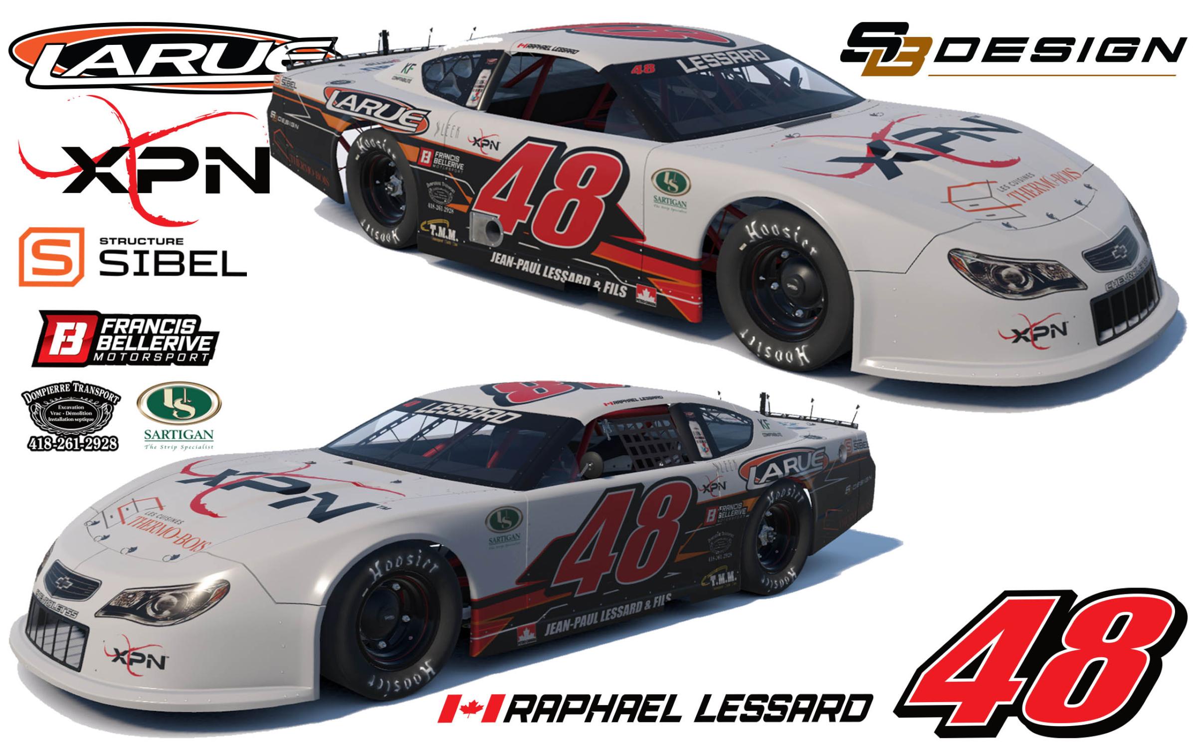 Nascar Raphael Lessard Schemes Raphael Lessard WSOA First Day by Samuel Fontaine2 - Trading Paints