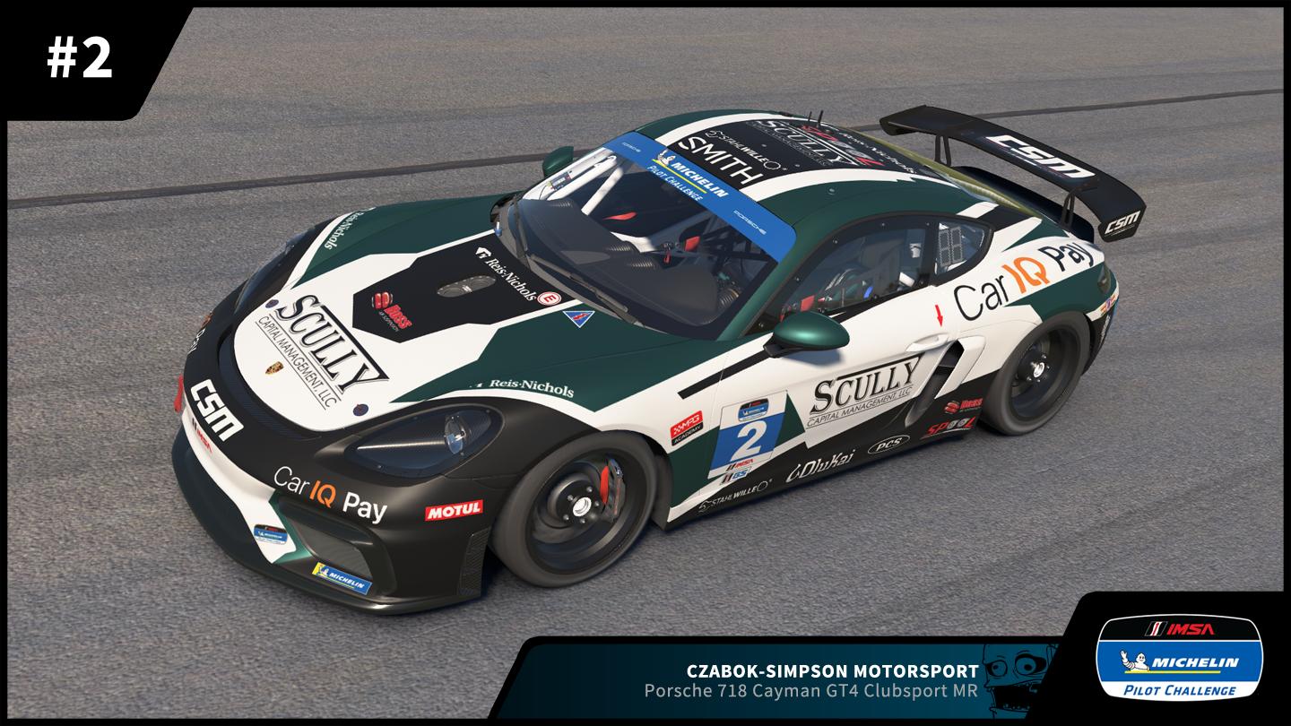 Preview of #2 Czabok Simpson Motorsport Porsche 718 GT4 RS CS 2026 IMSA Michelin Pilot Challenge by Zack W Gould
