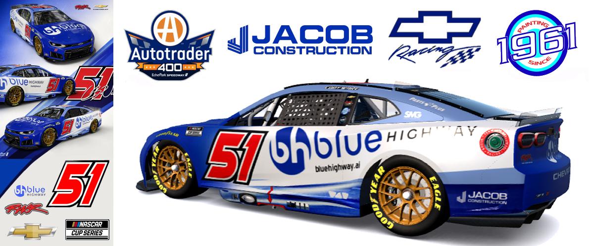 Preview of 2026 RWR # 51 Cody Ware / Bluehighway.ai Chevrolet Camaro ZL1 at Atlanta.  by Micael Hagstrom