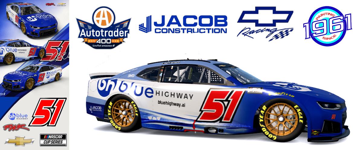Preview of 2026 RWR # 51 Cody Ware / Bluehighway.ai Chevrolet Camaro ZL1 at Atlanta.  by Micael Hagstrom