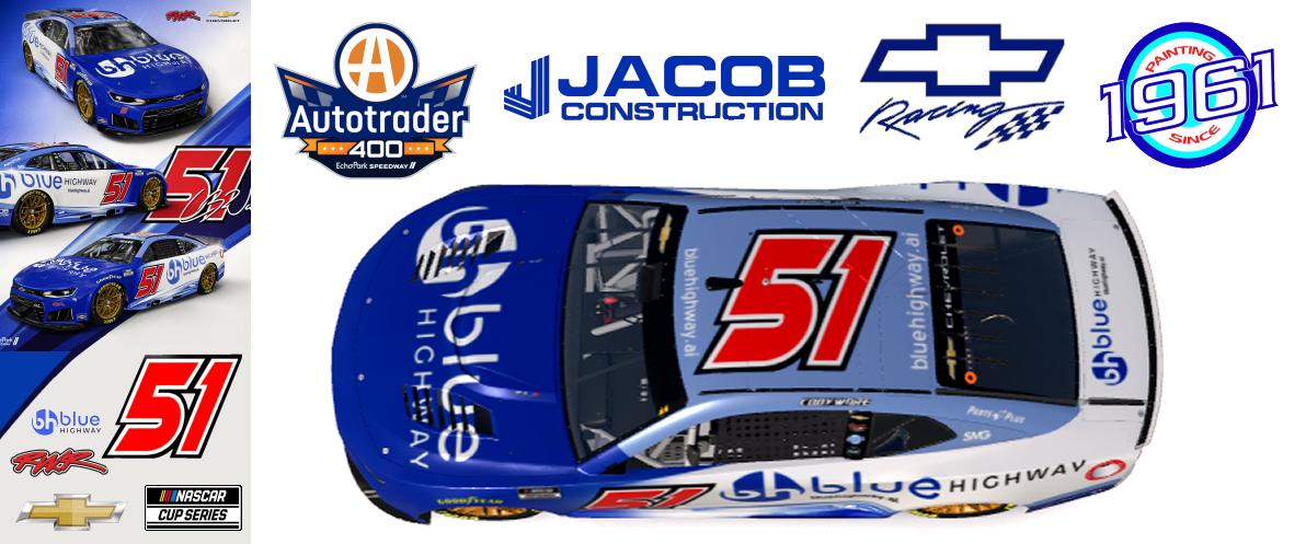 Preview of 2026 RWR # 51 Cody Ware / Bluehighway.ai Chevrolet Camaro ZL1 at Atlanta.  by Micael Hagstrom