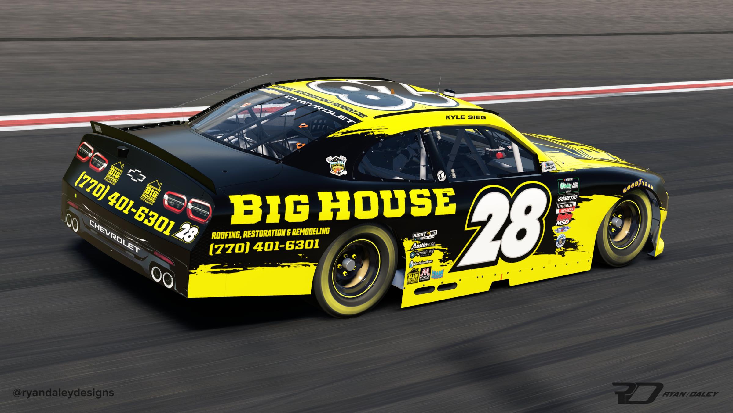 Preview of Official 2026 #28 Kyle Sieg Big House Construction With Numbers by Ryan Daley