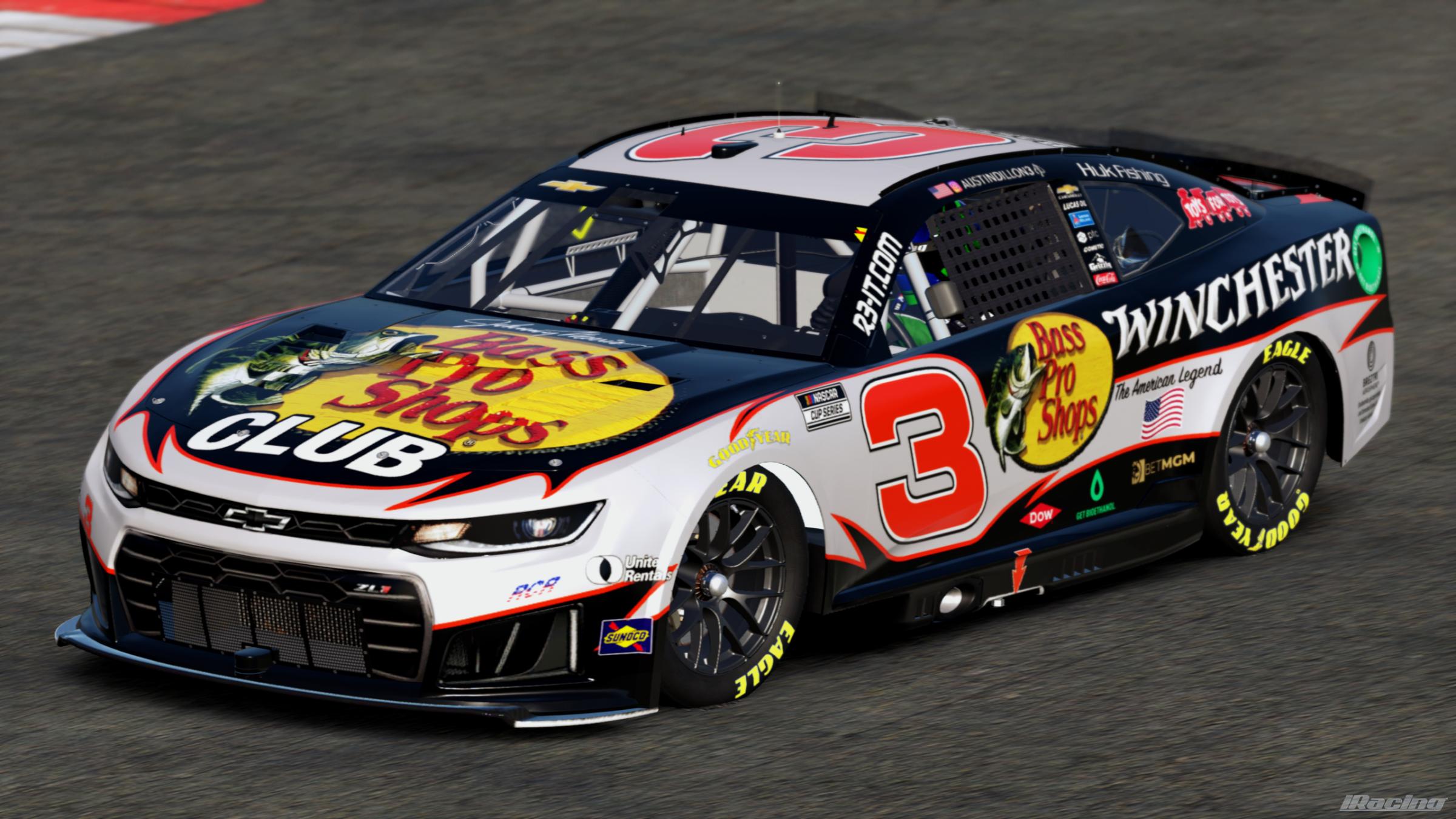 Preview of Austin Dillon 2026 Bass Pro/ Winchester (Sim #) by Gary P.
