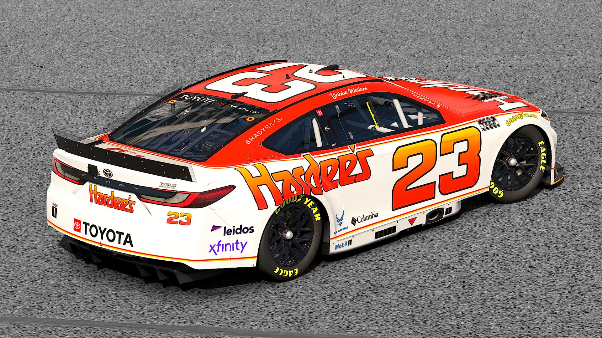 Preview of Bubba Wallace #23 Hardees Throwback Concept by Skyler Fox4