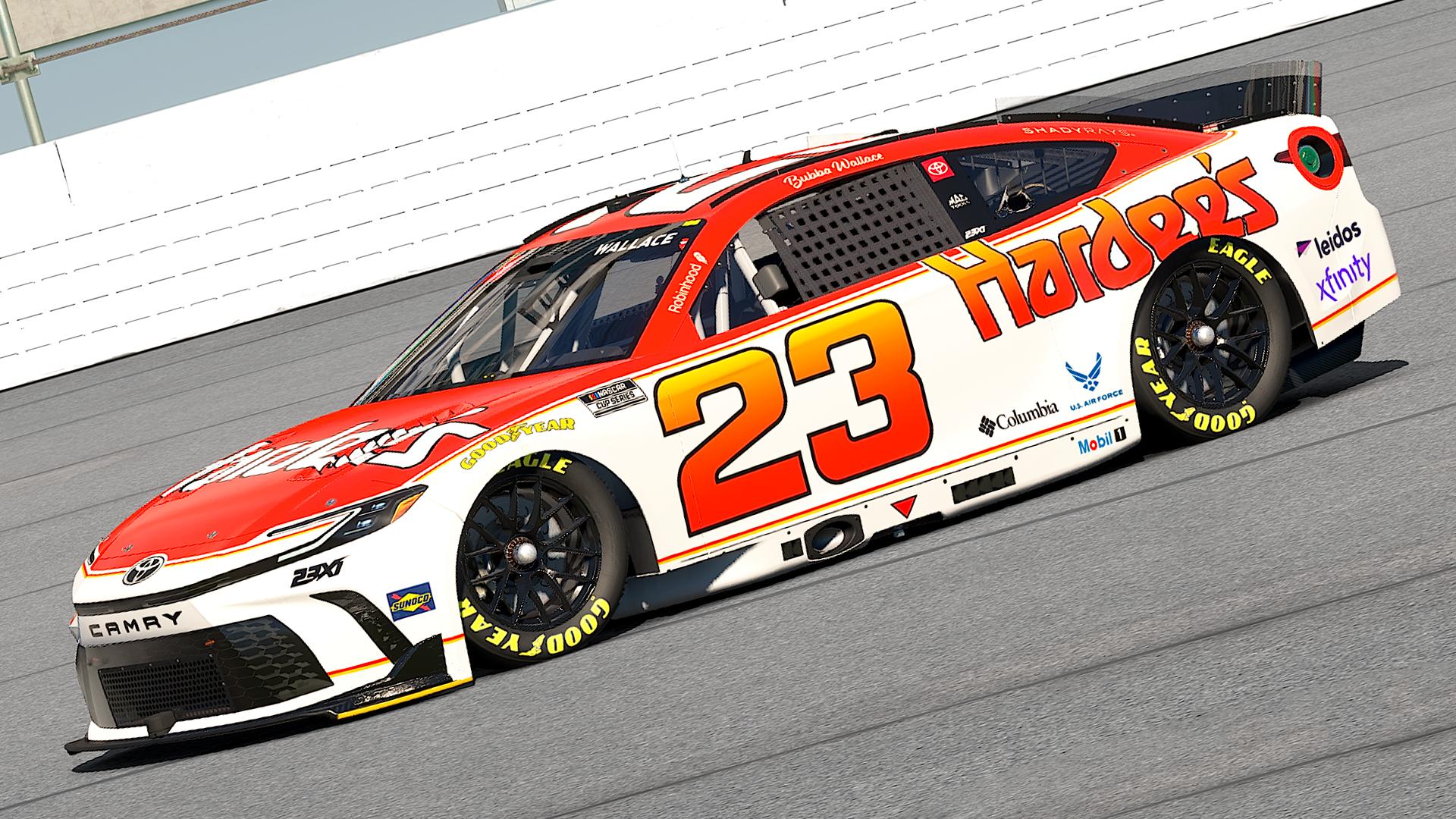 Preview of Bubba Wallace #23 Hardees Throwback Concept by Skyler Fox4