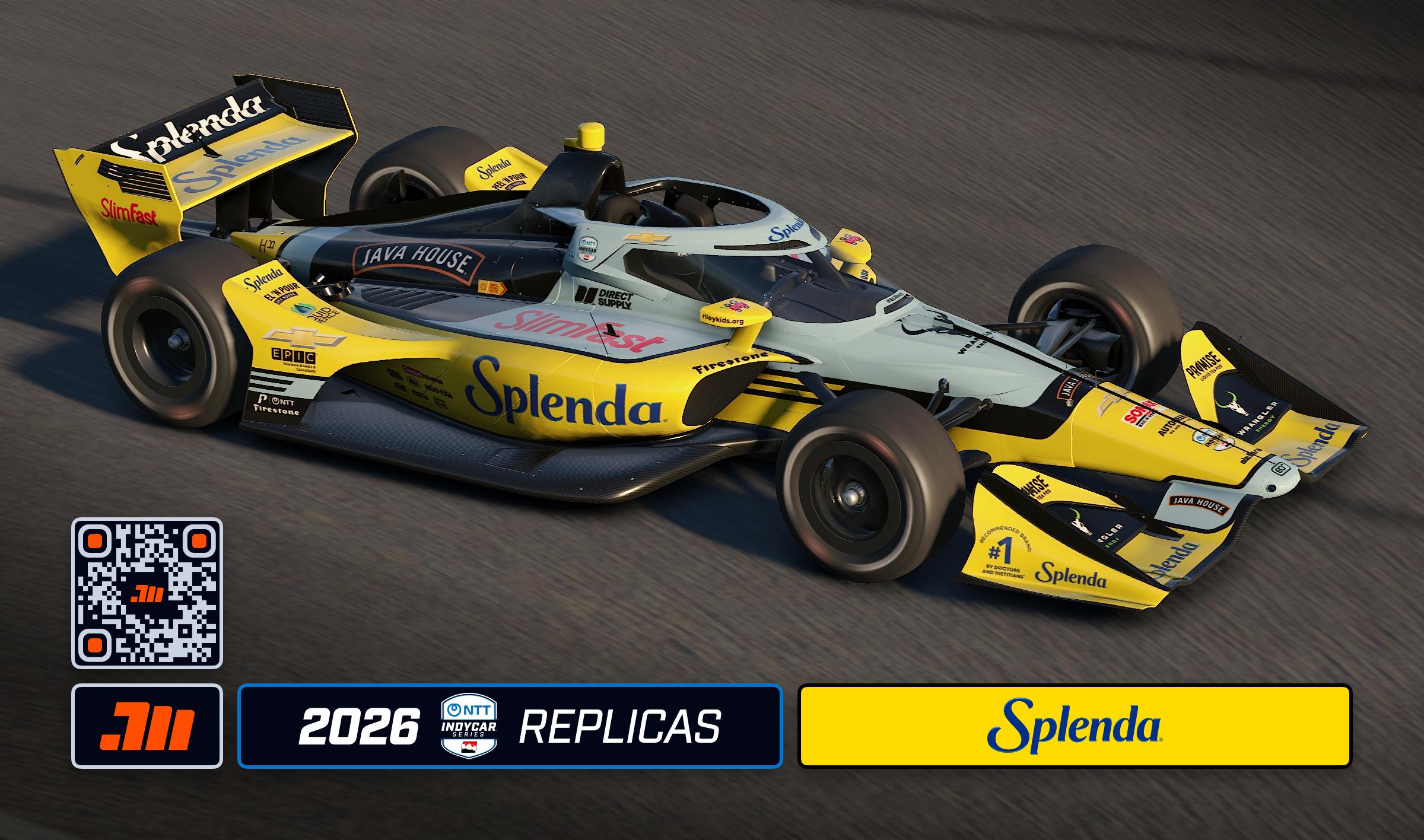Preview of 2026 Christian Rasmussen Splenda IndyCar by Jeff McKeand