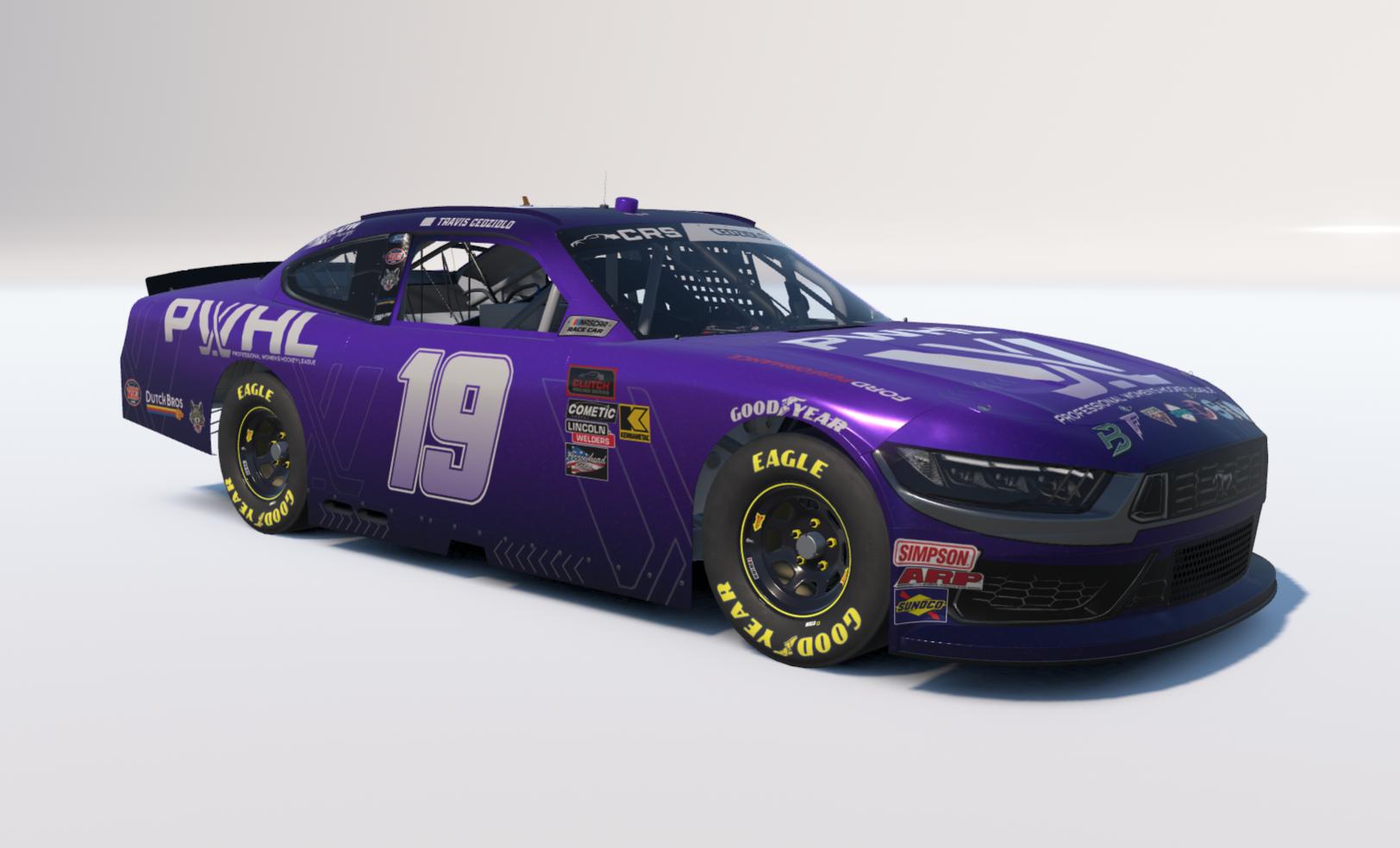 Preview of Professional Womens Hockey League PWHL Custom Number Spec Map NASCAR Xfinity Ford Mustang by Travis C.