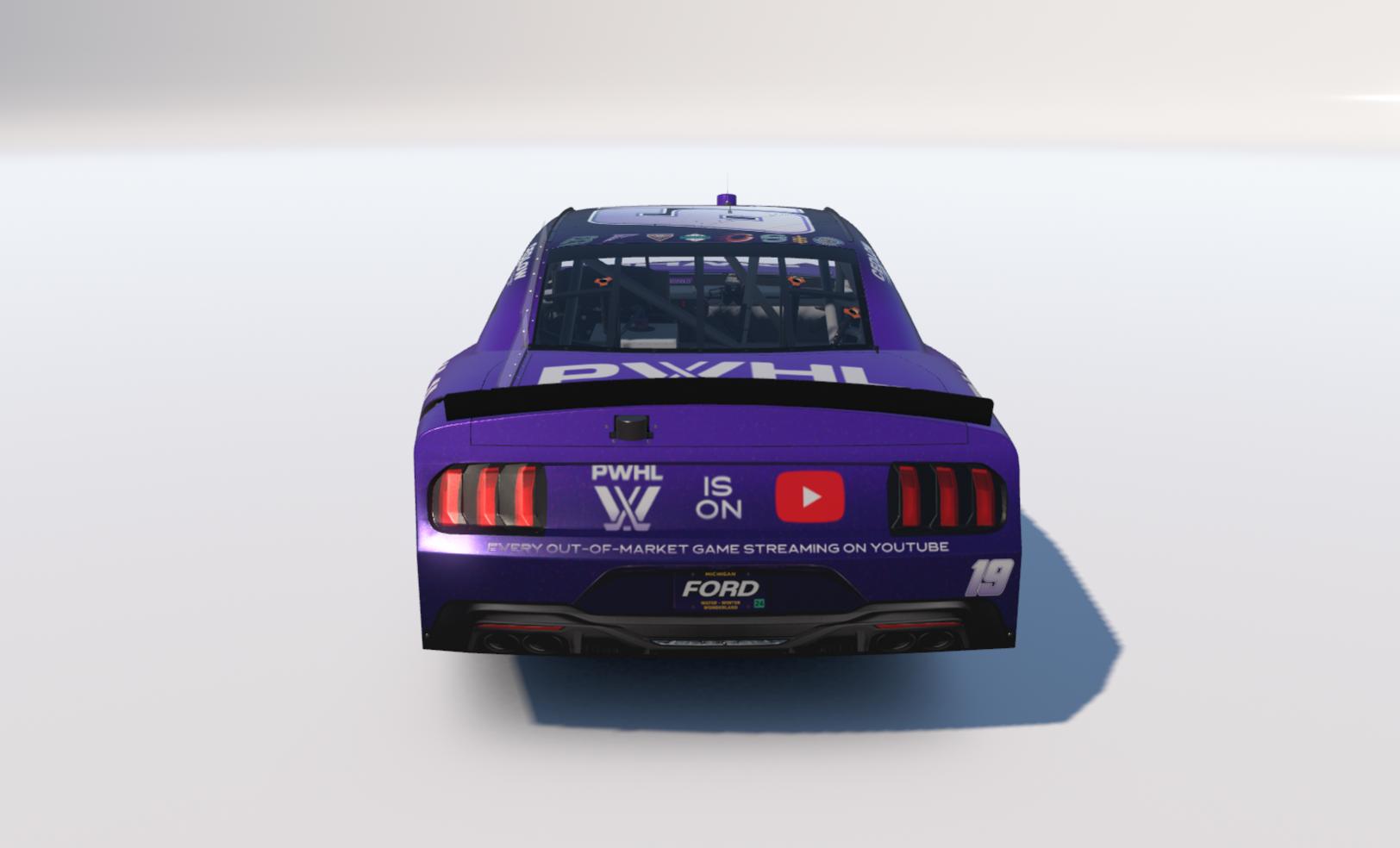 Preview of Professional Womens Hockey League PWHL Custom Number Spec Map NASCAR Xfinity Ford Mustang by Travis C.