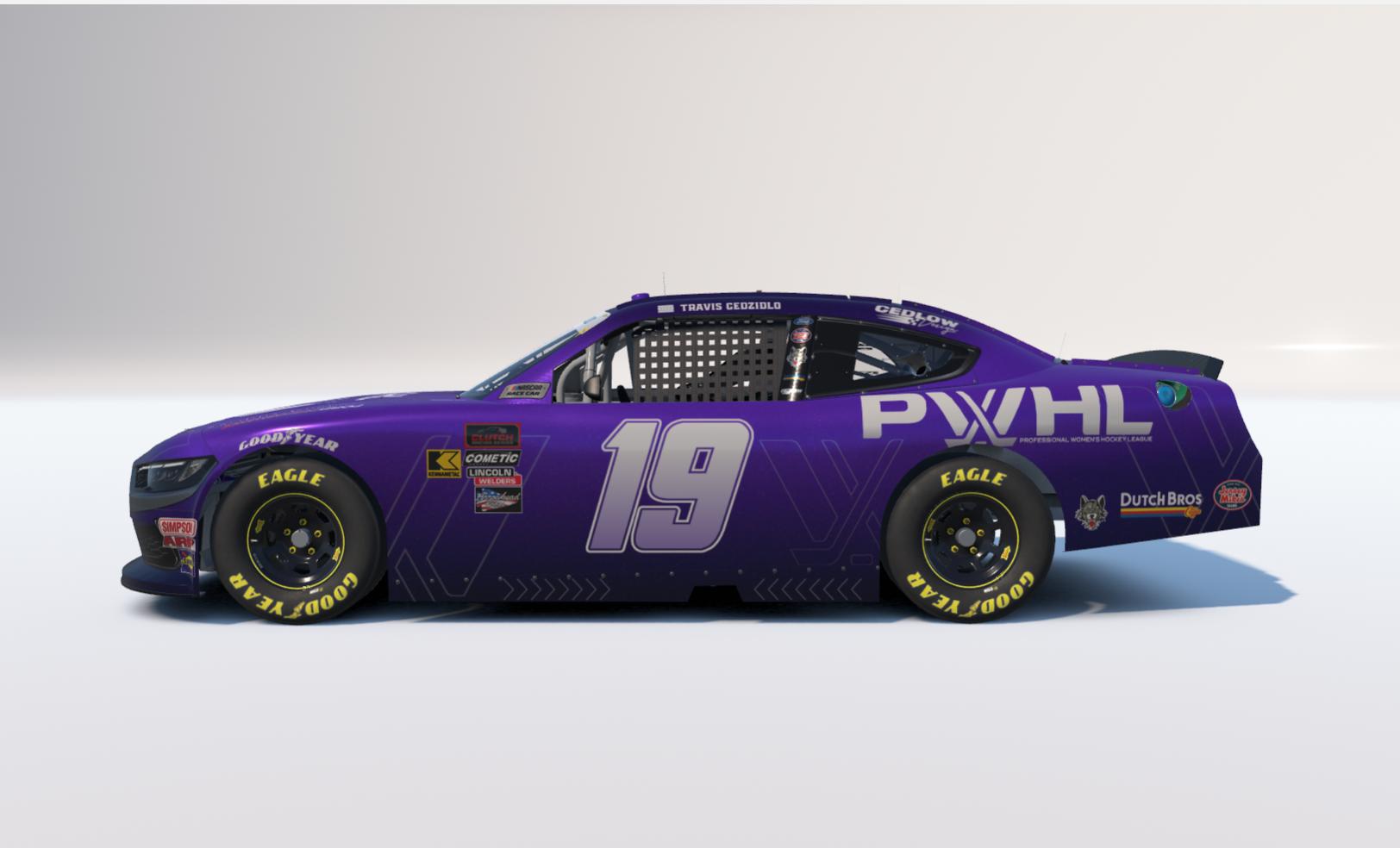 Preview of Professional Womens Hockey League PWHL Custom Number Spec Map NASCAR Xfinity Ford Mustang by Travis C.