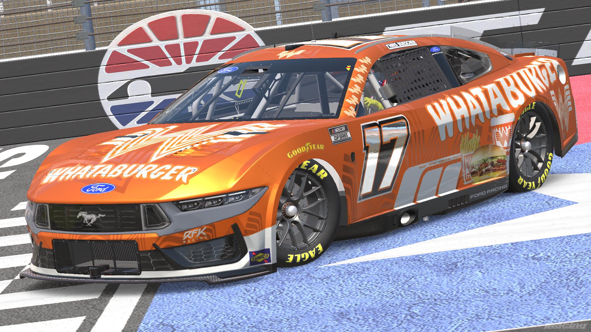 Preview of (2026) #17 Chris Buescher Whataburger Ford Mustang Concept (Sim-Stamped) by Luke G.