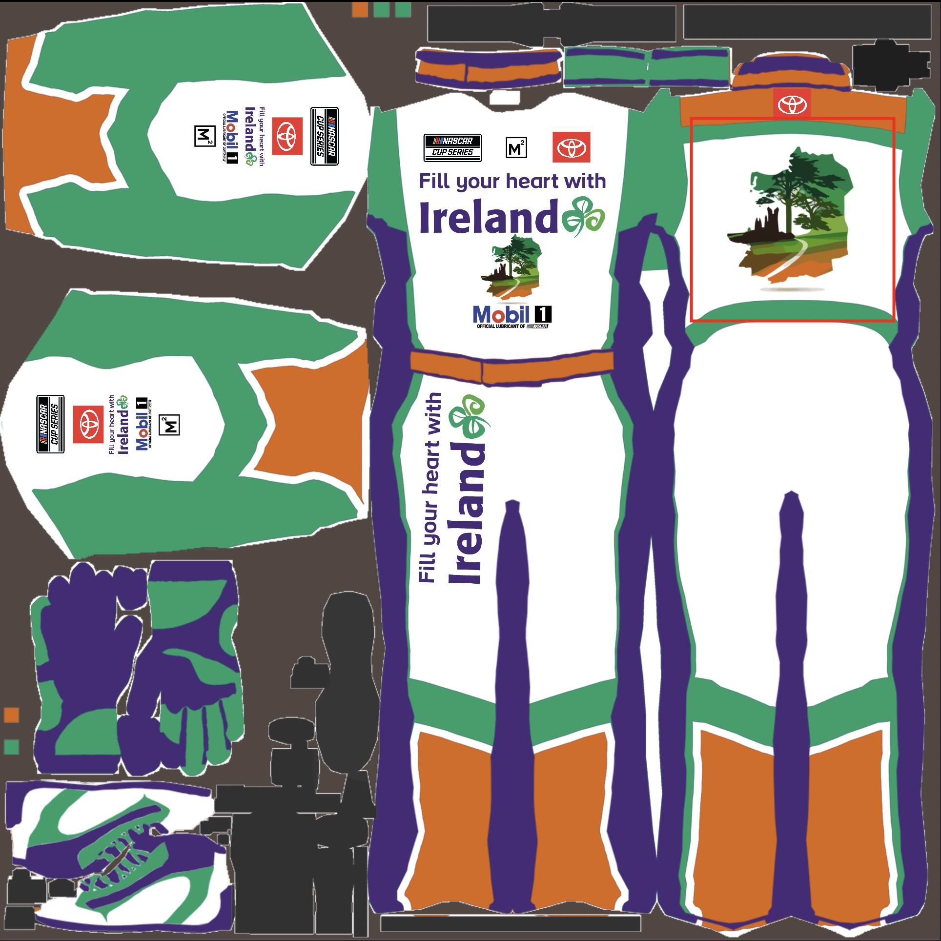Preview of Square Visit Ireland NASCAR Toyota suit by Caolan D.