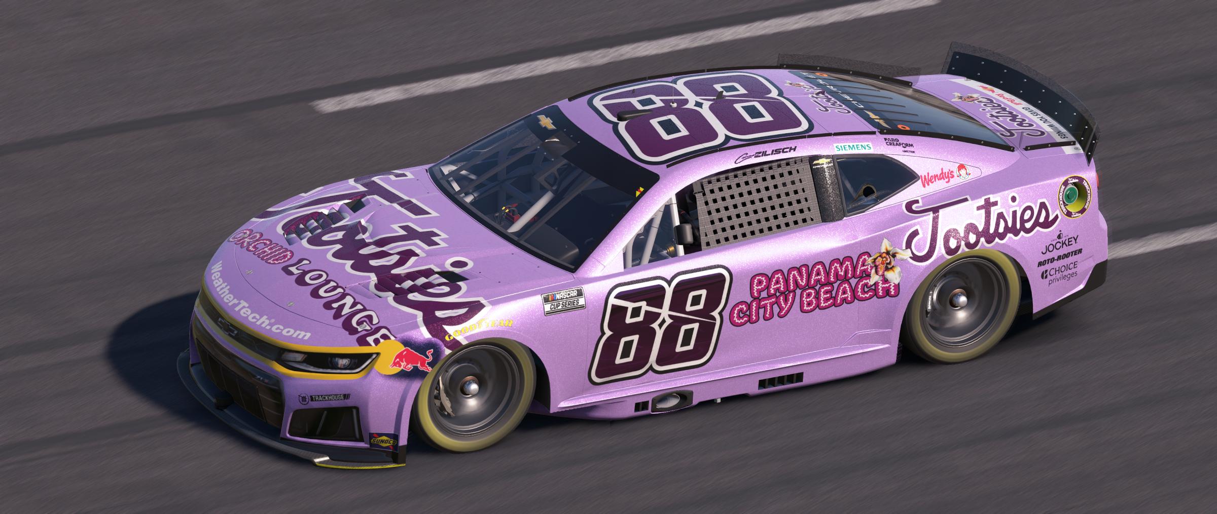 Preview of Connor Zilisch Trackhouse Racing Tootsies Orchid Lounge Panama City by Mick J.