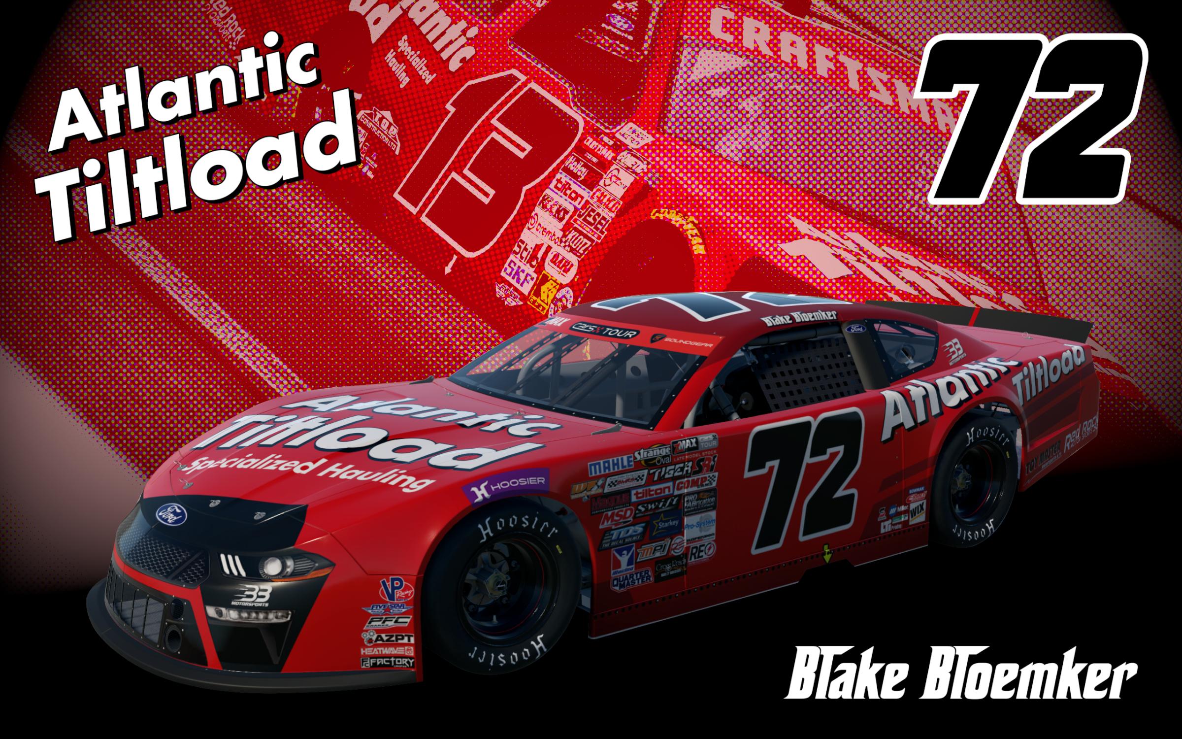 Preview of Blake Bloemker 2026 Atlantic Tiltload Ford Mustang Late Model (Fictional) by Nathaniel O.