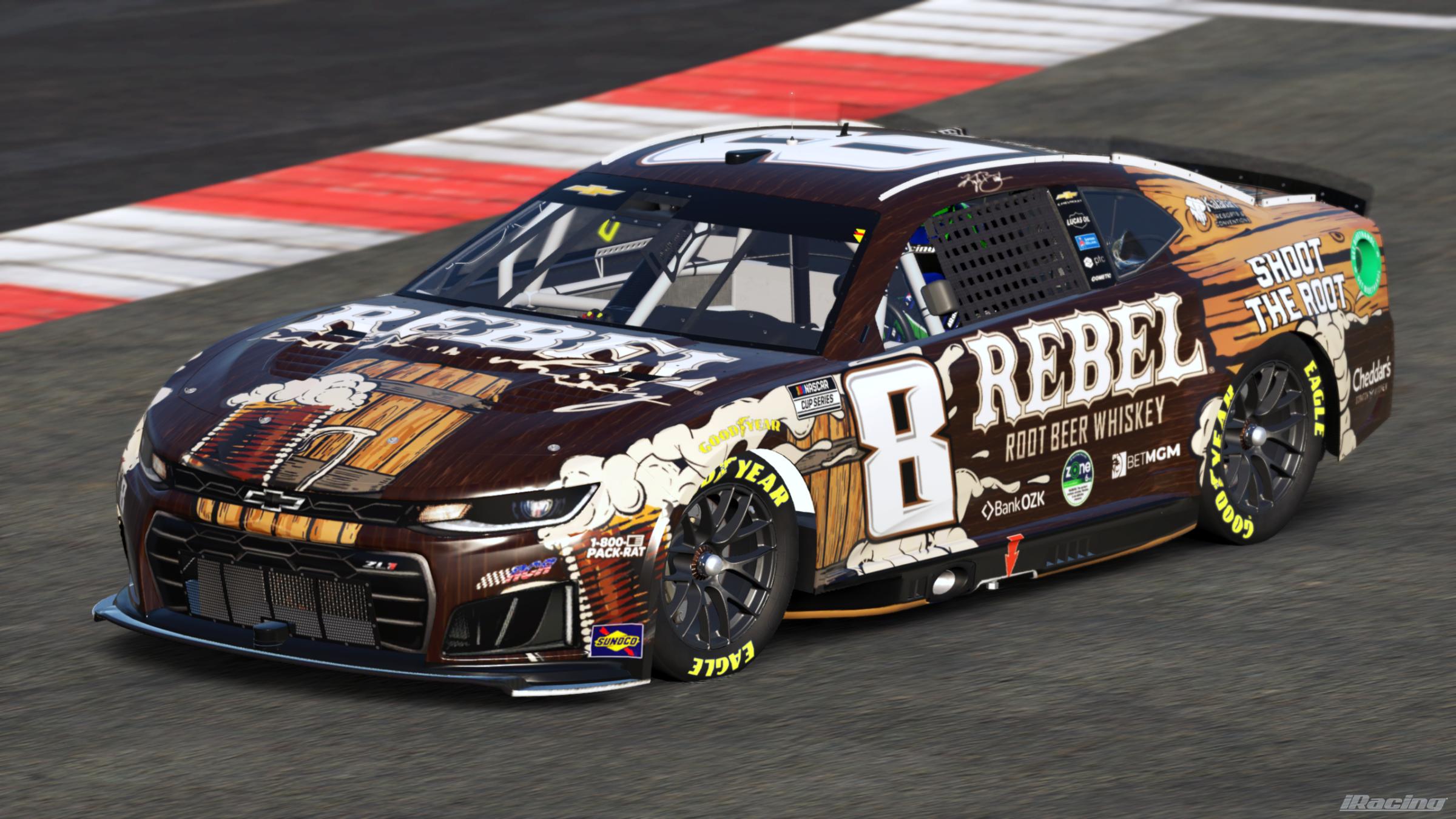 Preview of Kyle Busch 2026 Rebel Root Beer Whiskey (Sim #) by Gary P.