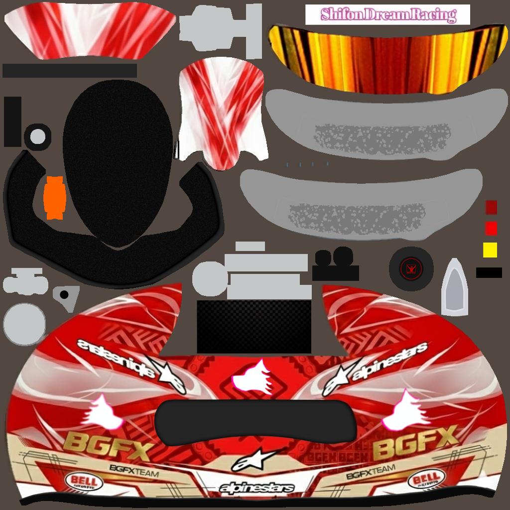 Preview of Shifon Dream Racing Ver.2 helmet by Yuya Mawatari