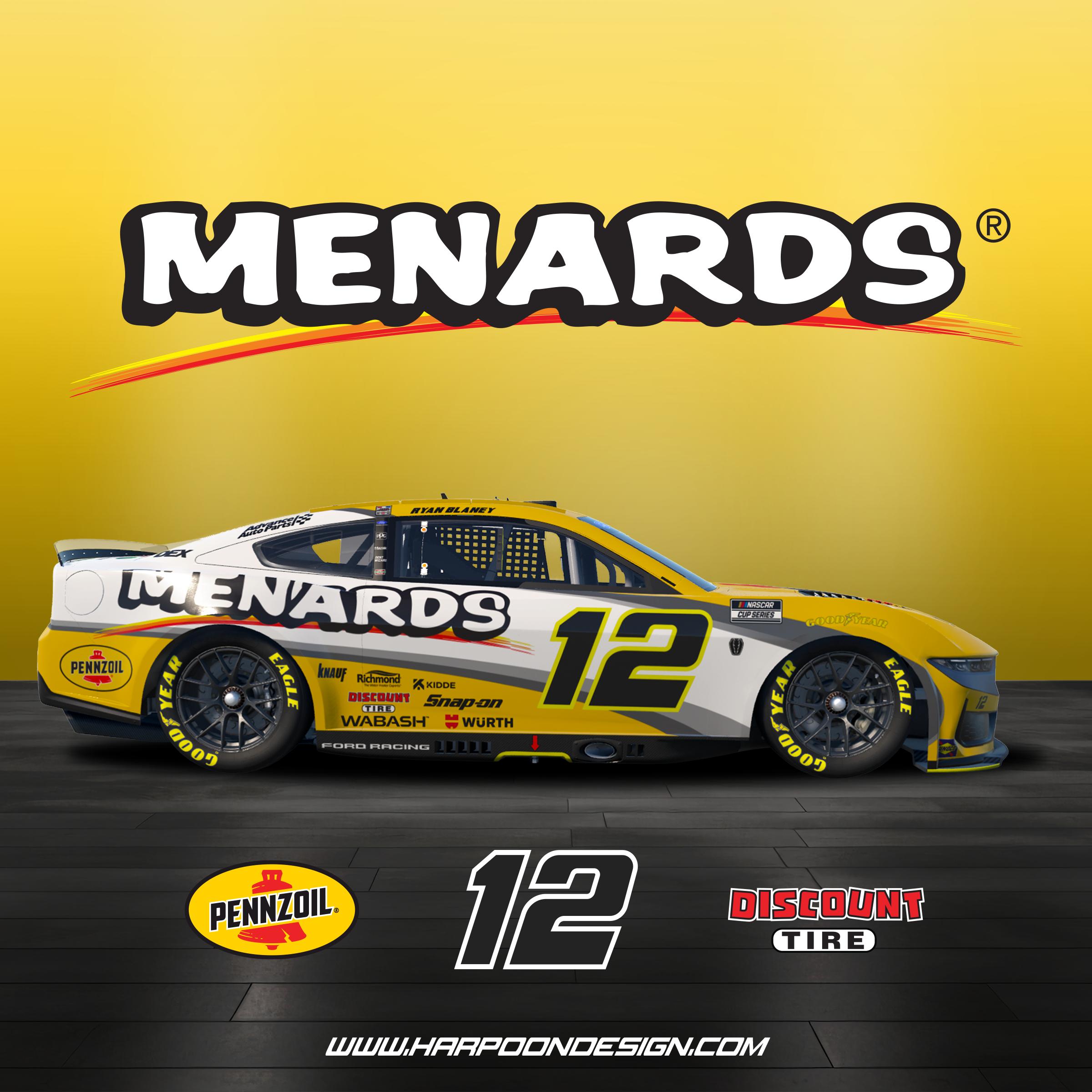 Preview of 2026 Ryan Blaney Menards Ford Mustang Nextgen by Brantley Roden