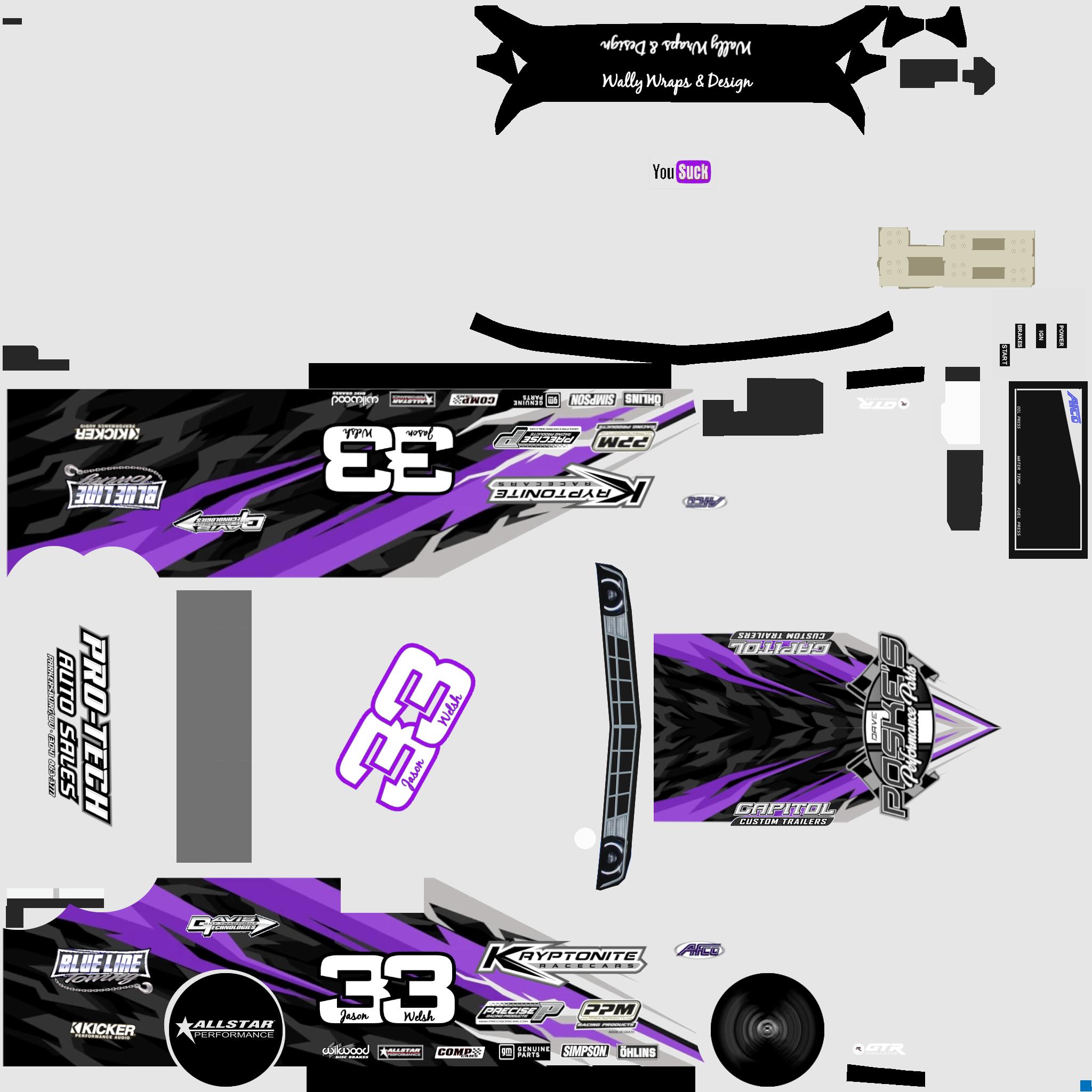 Preview of Dirt Street Stock purps custom by Jason Welsh