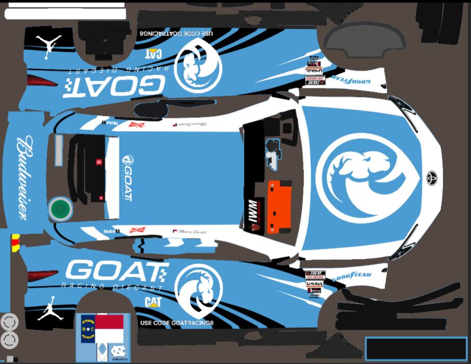 Preview of GOAT Racing Diecast Toyota Carolina Blue/Black Camry League MB by Christoph H.