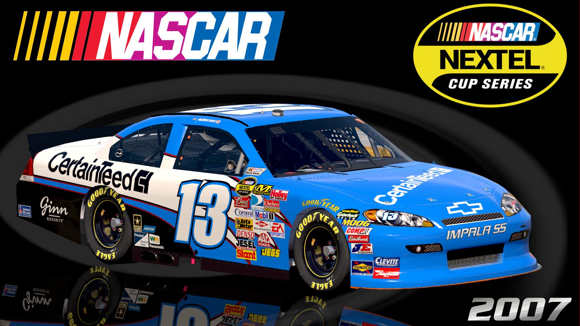 Preview of #13 Joe Nemechek 2007 Certainteed v2 Impala SS COT Sim Stamped Number by Christian Budd