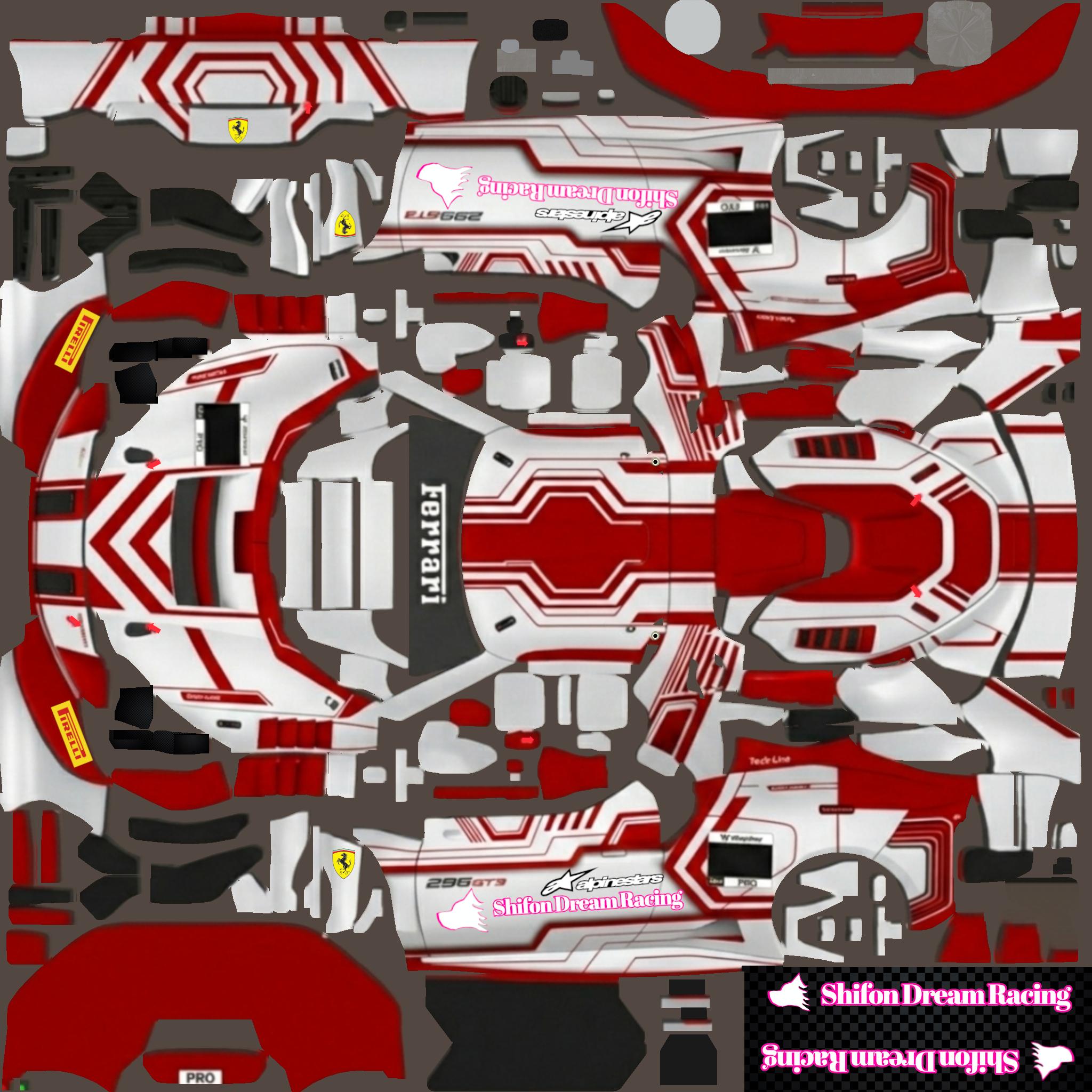 Preview of Shifon Dream Racing Ferrari 296 GT3 Strong Power Mode by Yuya Mawatari