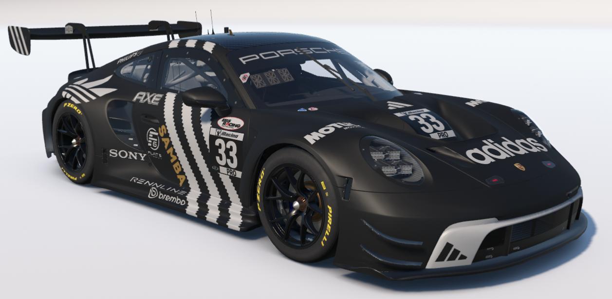 Preview of Adidas Black and White Samba Porsche 911 GT3 R (992) by Ronald Lawson2