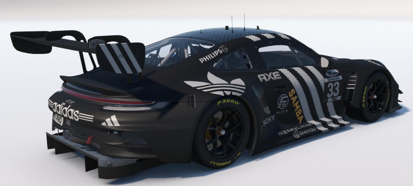 Preview of Adidas Black and White Samba Porsche 911 GT3 R (992) by Ronald Lawson2