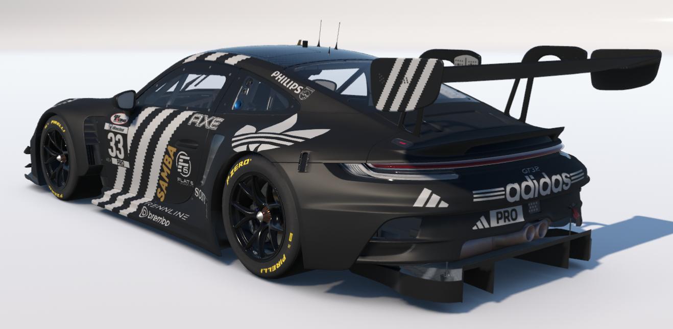 Preview of Adidas Black and White Samba Porsche 911 GT3 R (992) by Ronald Lawson2