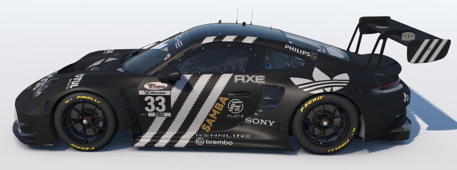 Preview of Adidas Black and White Samba Porsche 911 GT3 R (992) by Ronald Lawson2