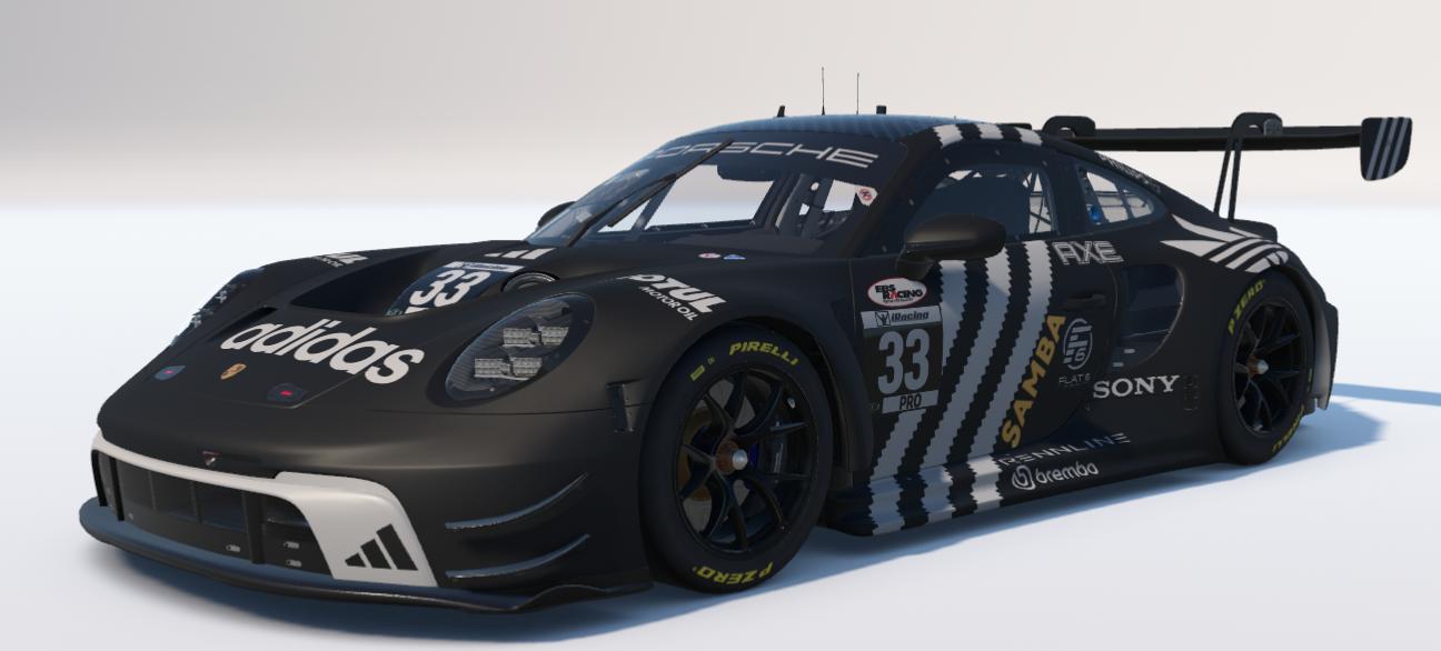 Preview of Adidas Black and White Samba Porsche 911 GT3 R (992) by Ronald Lawson2