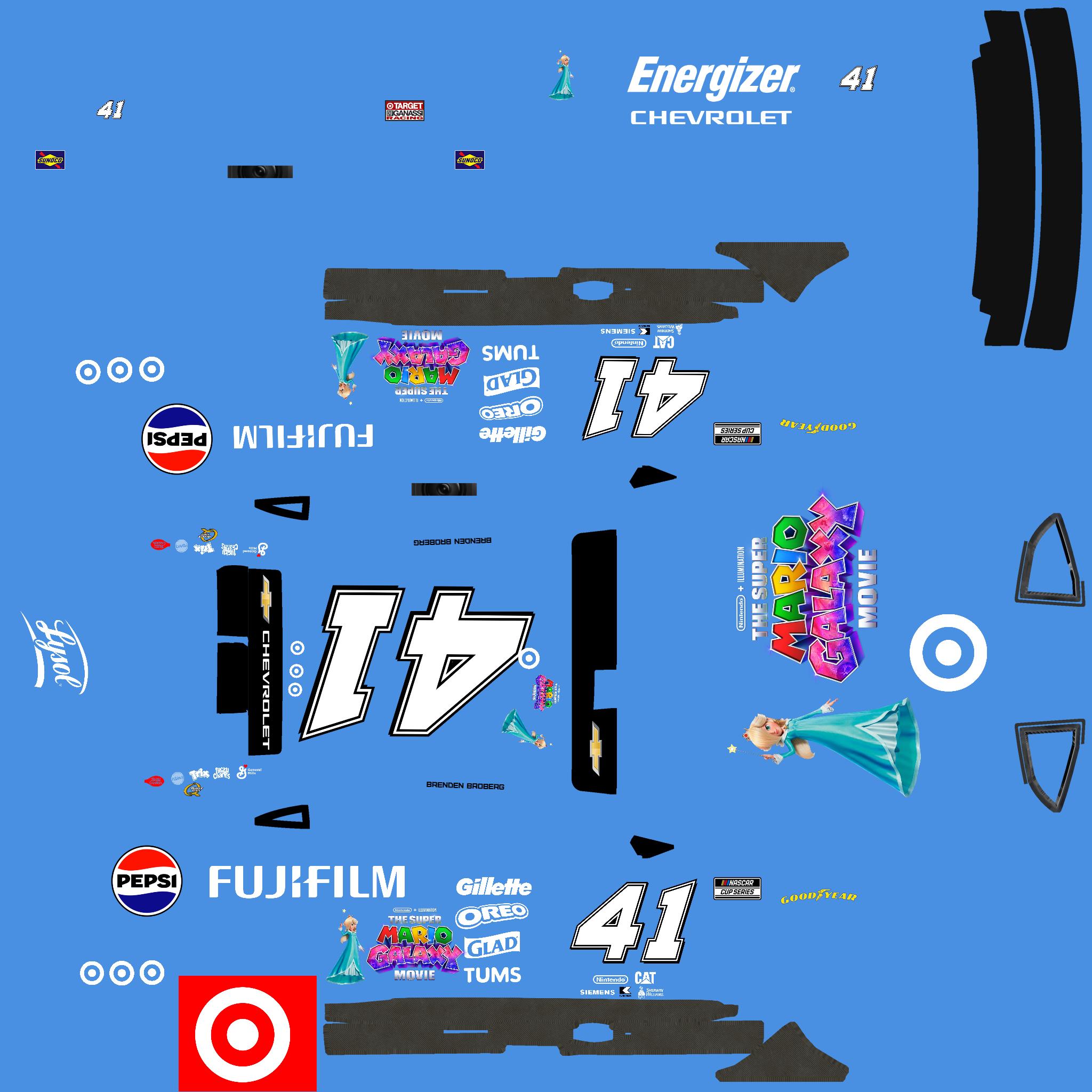 Preview of 2026 NASCAR Cup Car in 41 Car Target / The Super Mario Galaxy Movie Princess Rosalina by Brenden Broberg