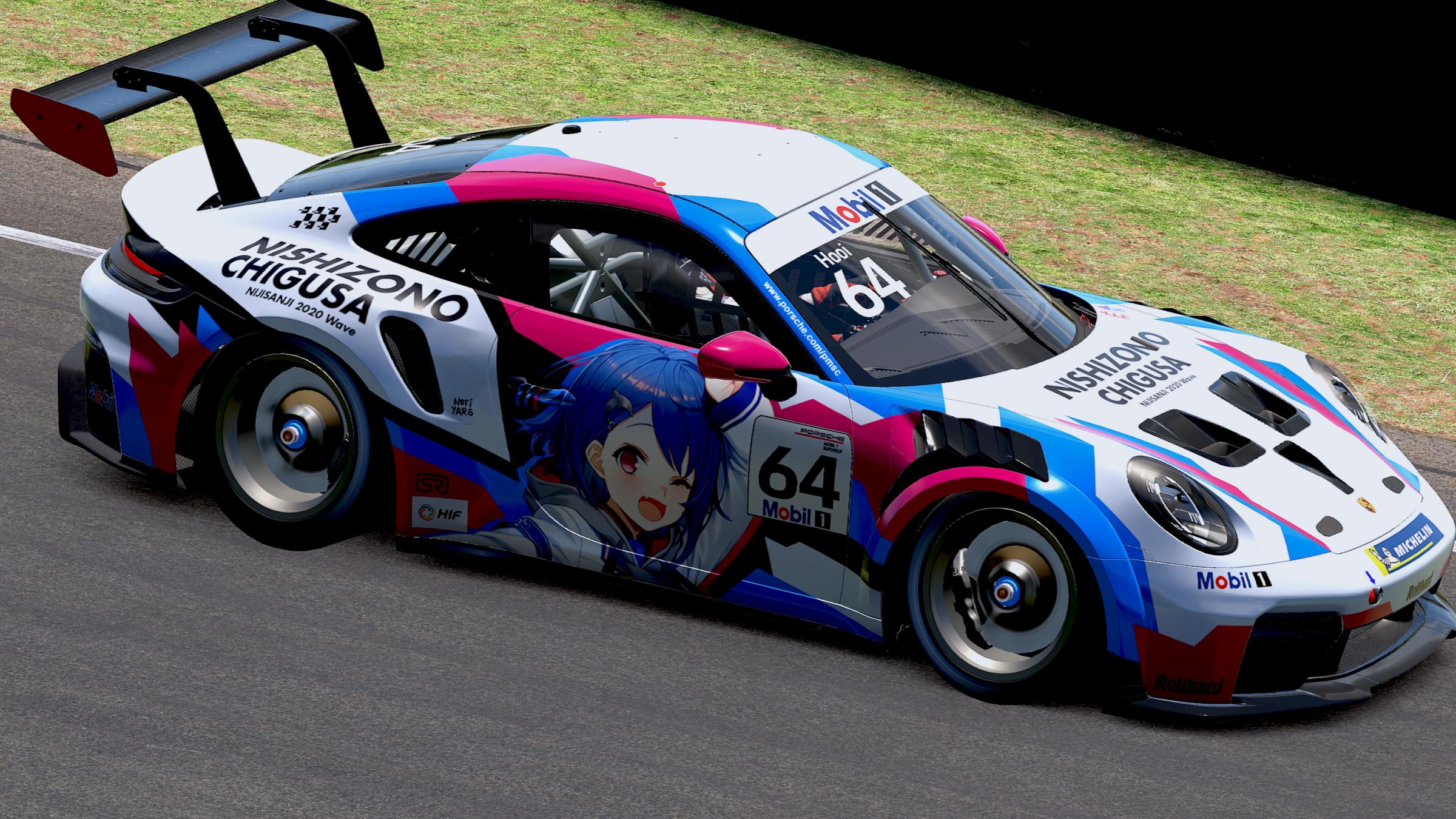 Preview of NIJISANJI - Nishizono Chigusa (Porsche 992.2 Cup) [Anime/Vtuber/Itasha]  by Mitchell Hooi