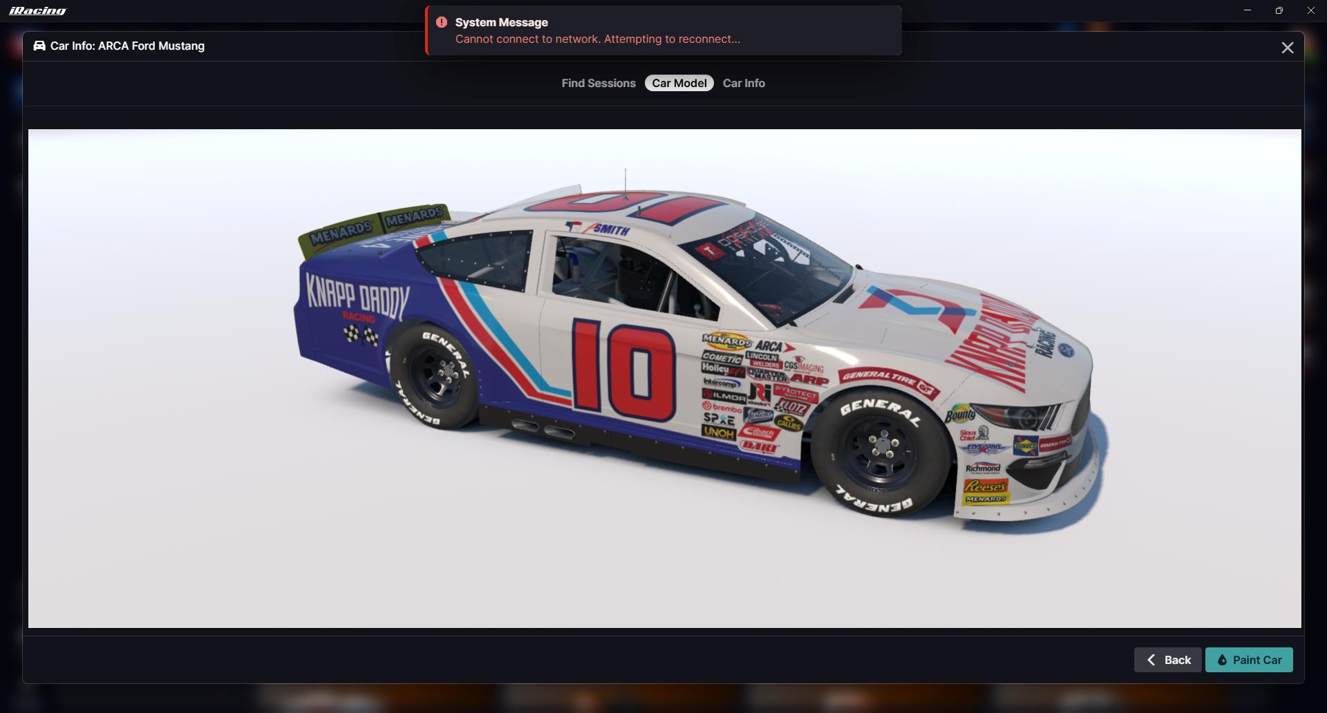 Preview of John Smith #10 Knapp Daddy Racing ARCA Mustang - Valvoline Inspired by Johnathan Smith3
