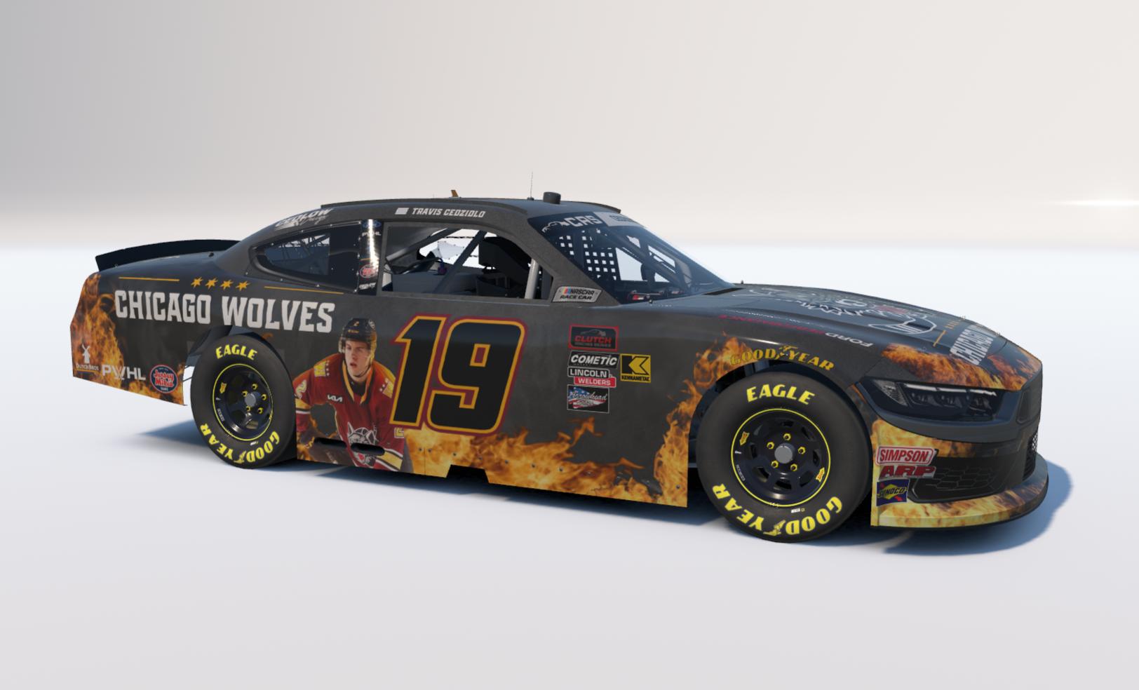 Preview of 2026 Chicago Wolves NASCAR Xfinity Ford Mustang by Travis C.