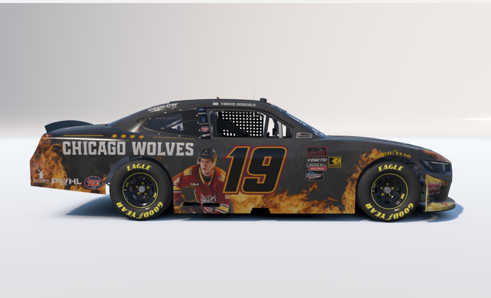 Preview of 2026 Chicago Wolves NASCAR Xfinity Ford Mustang by Travis C.