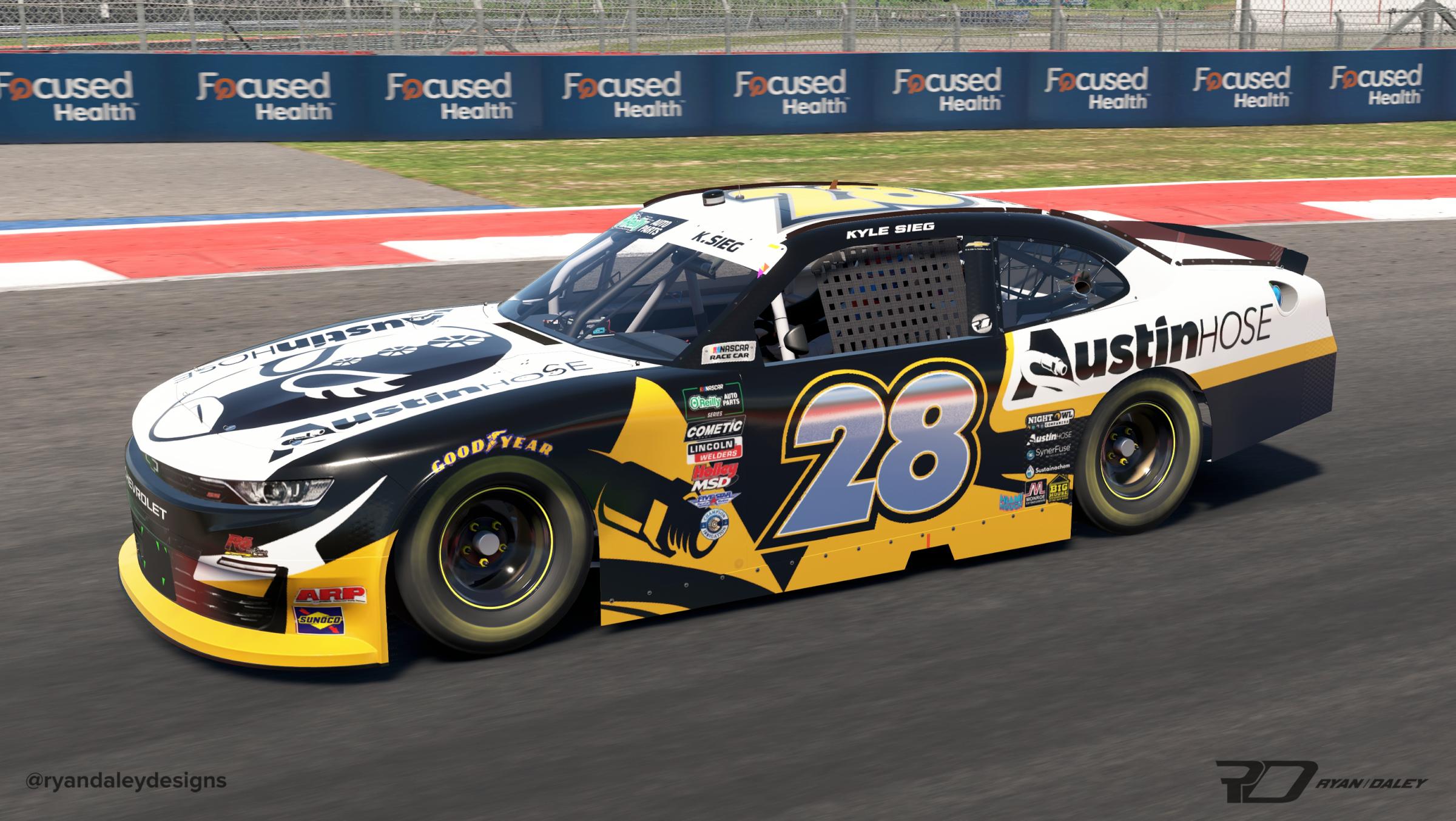 Preview of Official 2026 #28 Kyle Sieg Austin Hose With Numbers by Ryan Daley