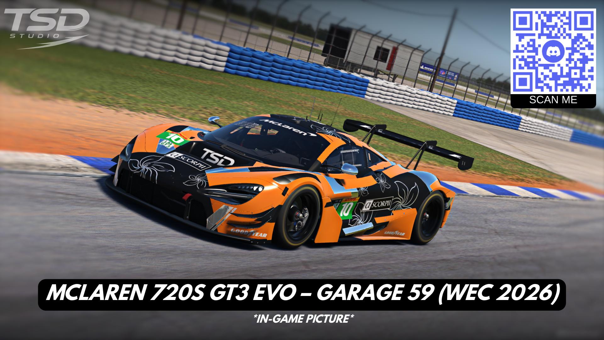 Preview of McLaren 720S GT3 EVO – Garage 59 #10 (WEC 2026) by Andres T.