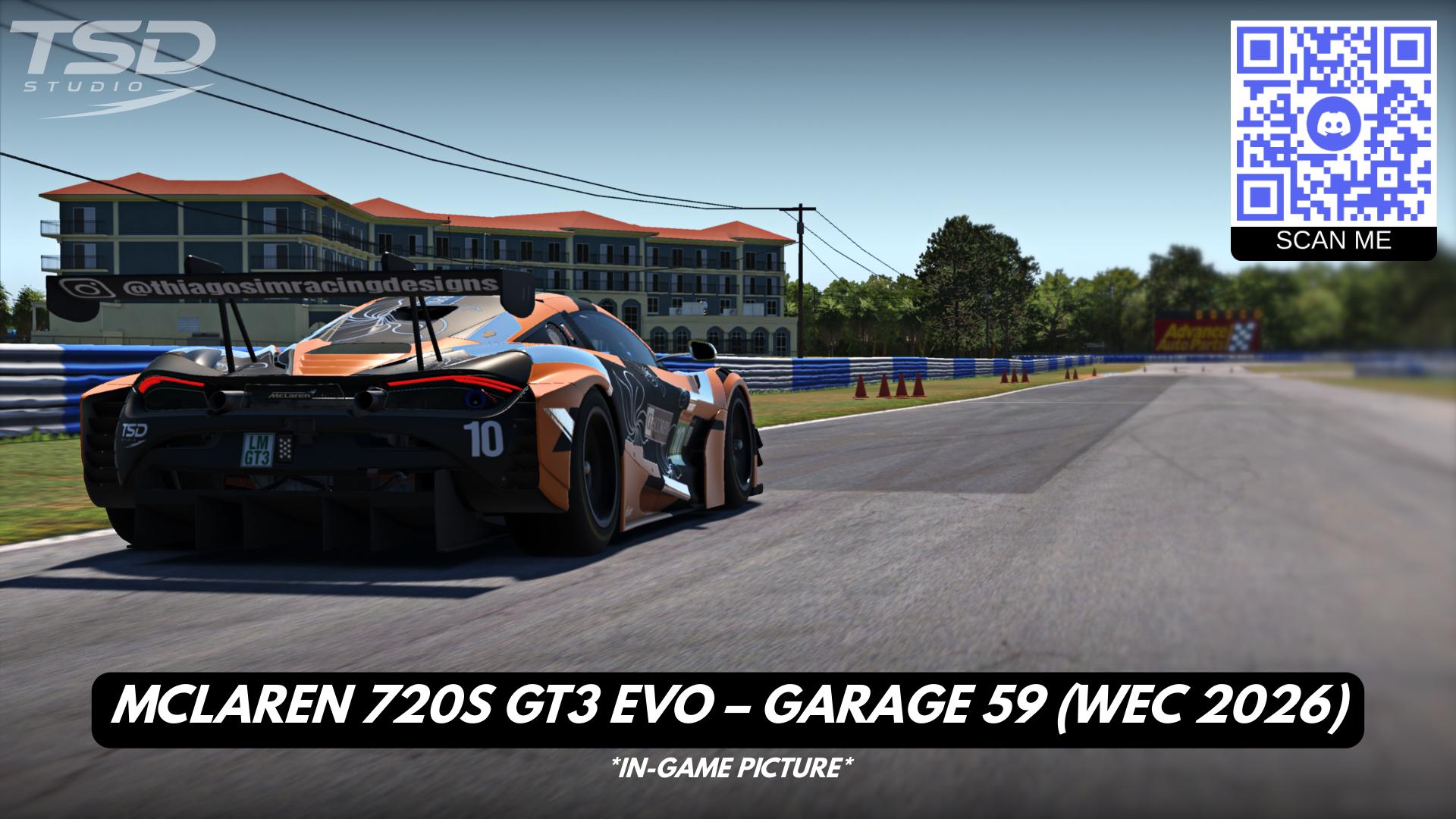 Preview of McLaren 720S GT3 EVO – Garage 59 #10 (WEC 2026) by Andres T.