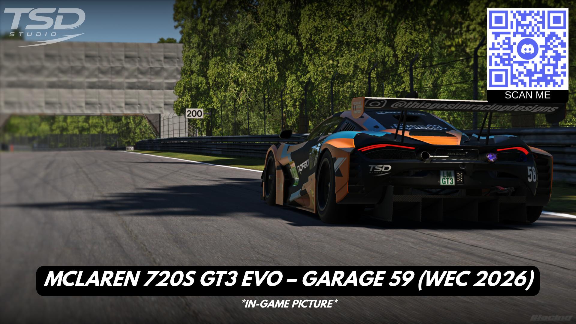 Preview of McLaren 720S GT3 EVO – Garage 59 #58 (WEC 2026) by Andres T.