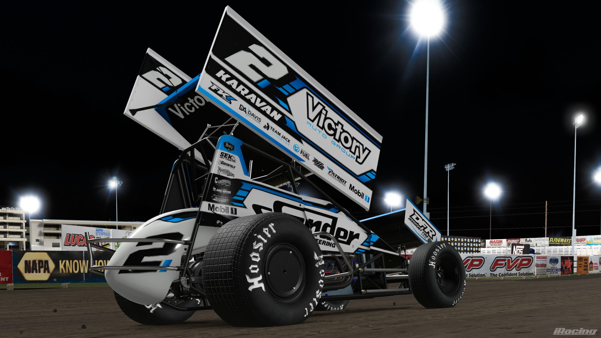 Preview of Jerry Hockett (blue design) dirt sprint car by Jerry Hockett