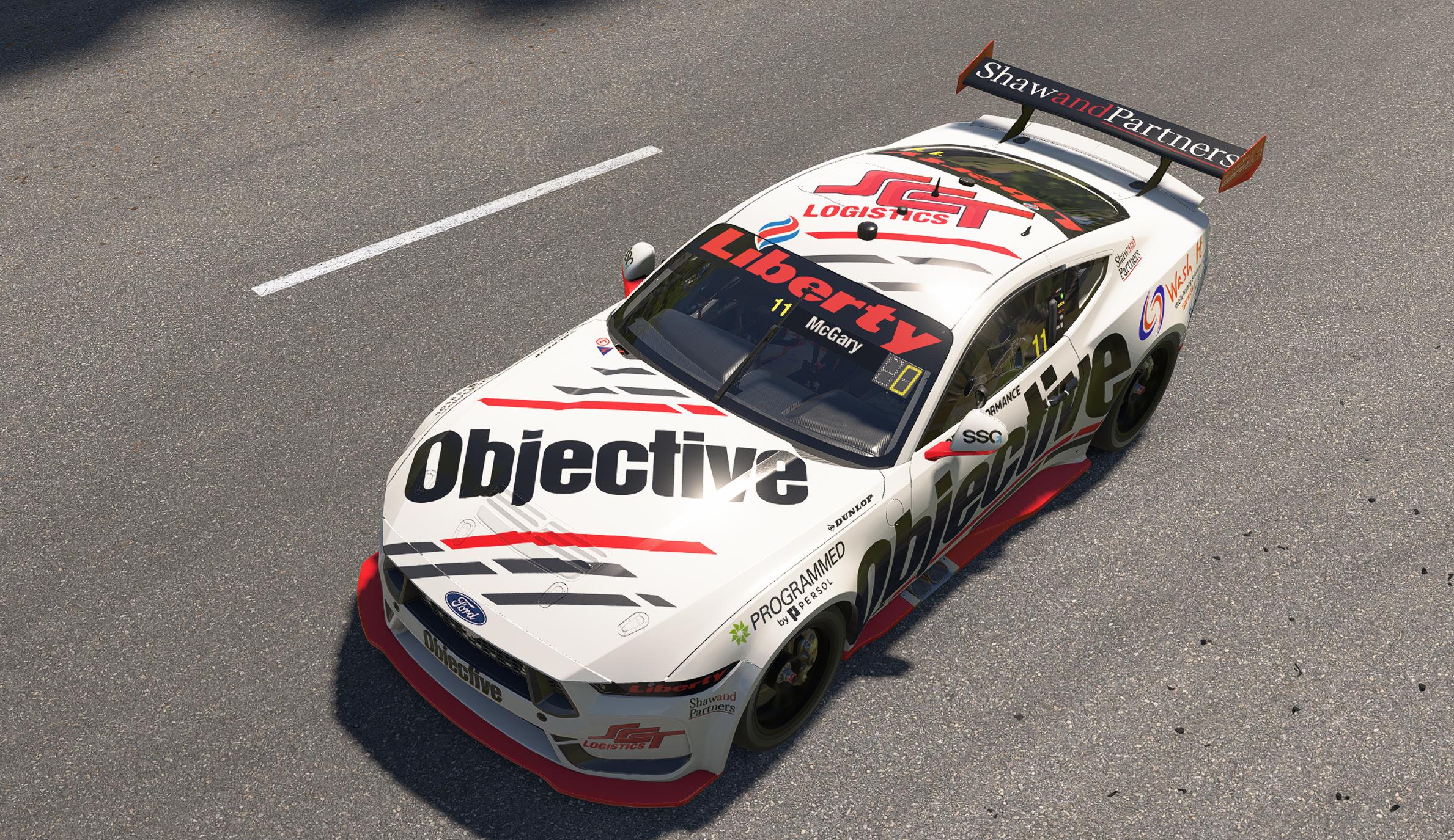 Preview of Objective Racing SCT Motorsports Supercars Ford Mustang Gen 3 (white variant) by Warren M.