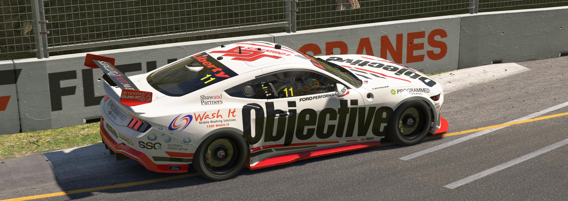 Preview of Objective Racing SCT Motorsports Supercars Ford Mustang Gen 3 (white variant) by Warren M.