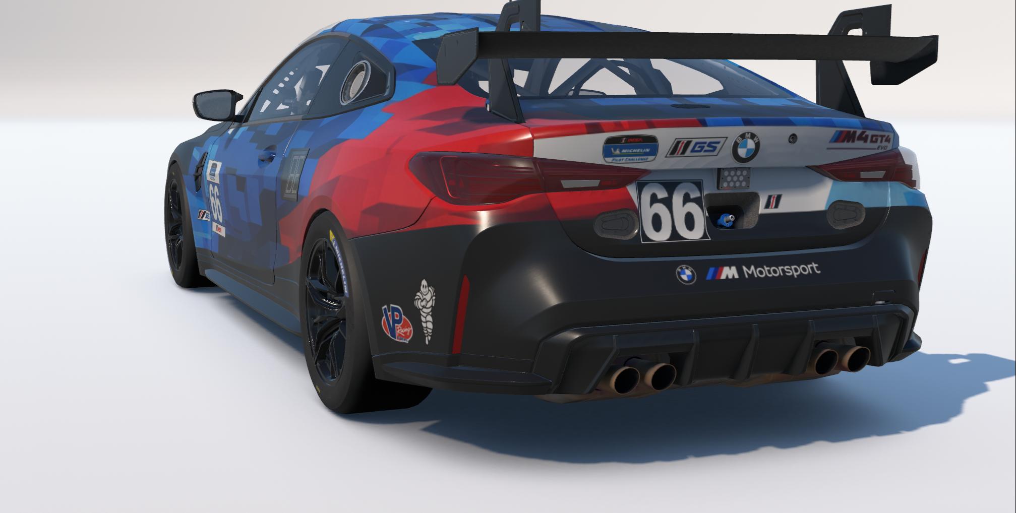 Preview of BMW M4 GT4 EVO Factory brochure paint in IMSA branded livery by Keith Archer